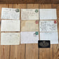VD0-12 Vintage 9x ENGLISH POSTCARD series 1906-1918 stamps handwritten souvenir post cards junk journal diary collection