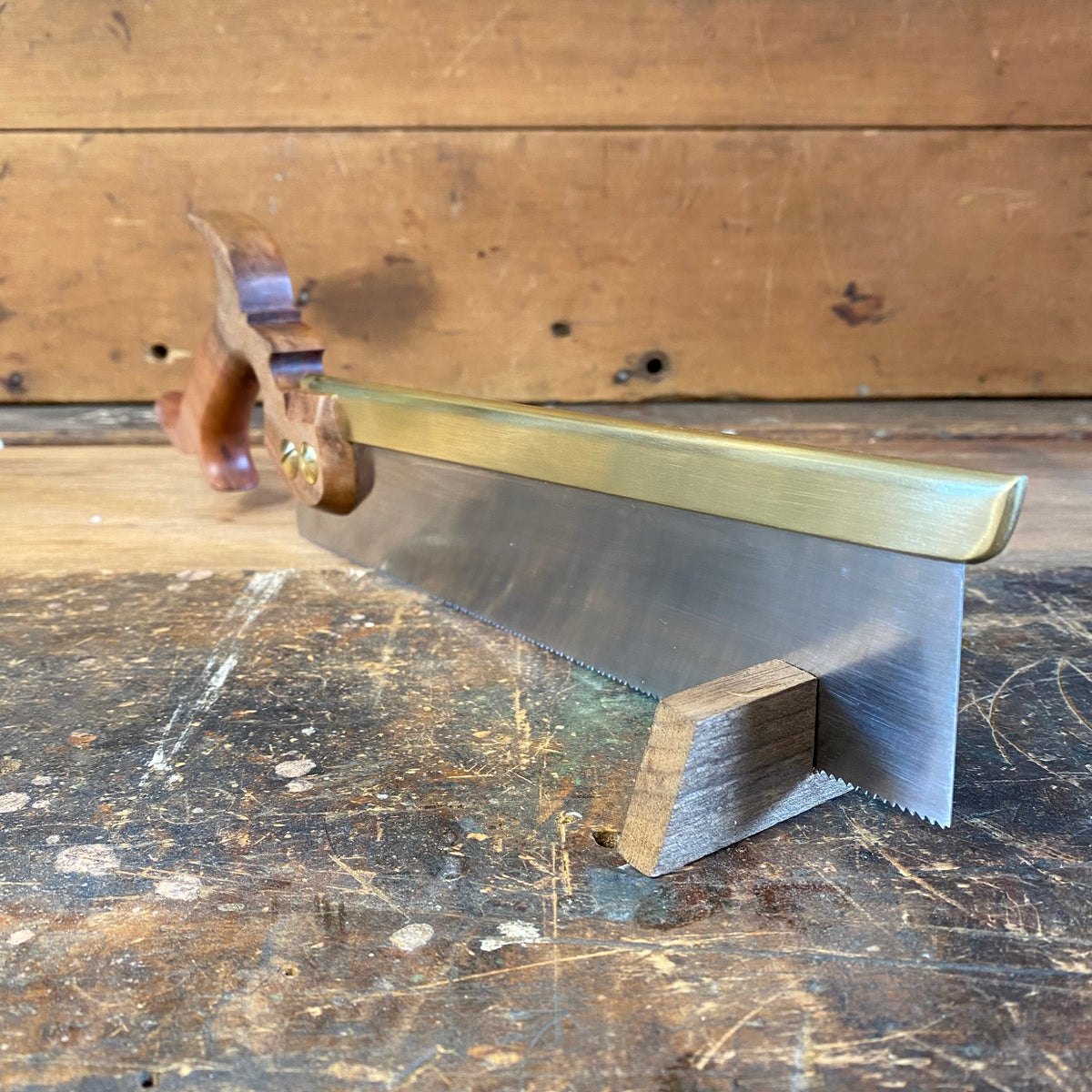 VHS12 HERITAGE SAWS Custom 10” CARLTON model 14ppi DOVETAIL SAW with SUNSET MYRTLE Handle