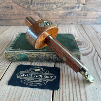 N1670 Vintage MARPLES England BRASS And WALNUT Mortise marking GAUGE
