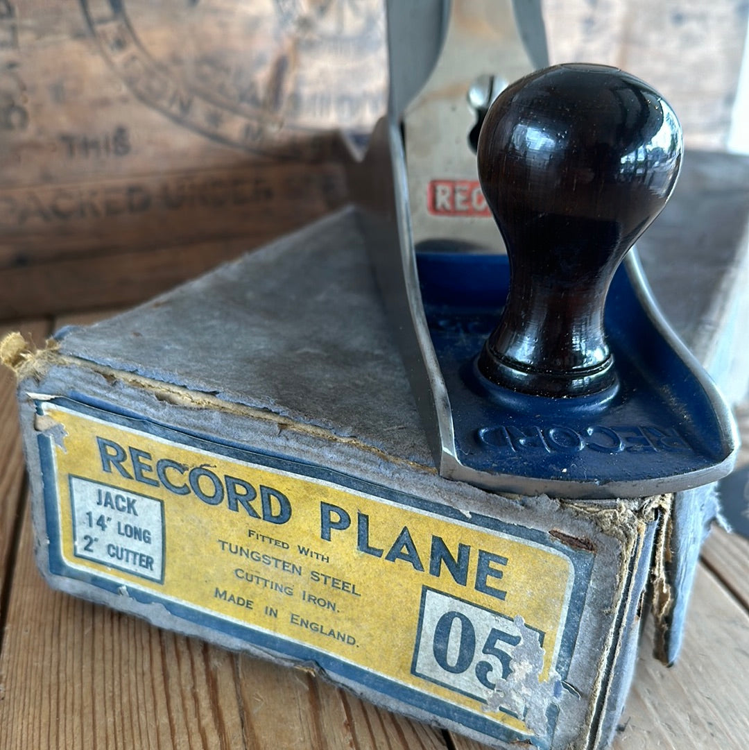 SOLD H1041 Vintage RECORD England No.05 PLANE IOB with rosewood handles