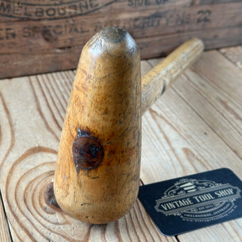 H2452 Vintage LIGNUM Lead BOSSING MALLET plumbers mallet