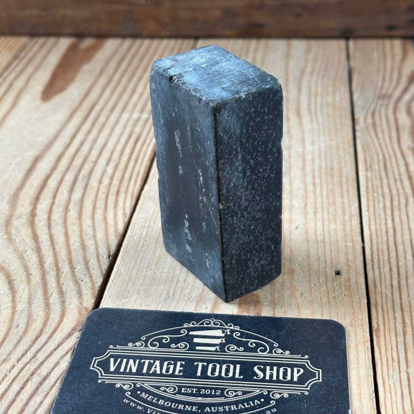 A334 Vintage BLACK & BROWN TURKEY STONE Natural Sharpening OILSTONE oil
