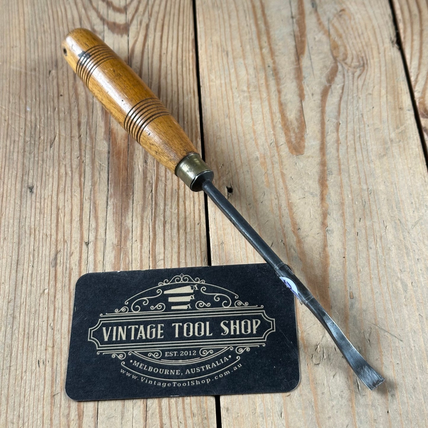 H2025 Vintage Addis England 7mm Bent Fishtail Carving CHISEL