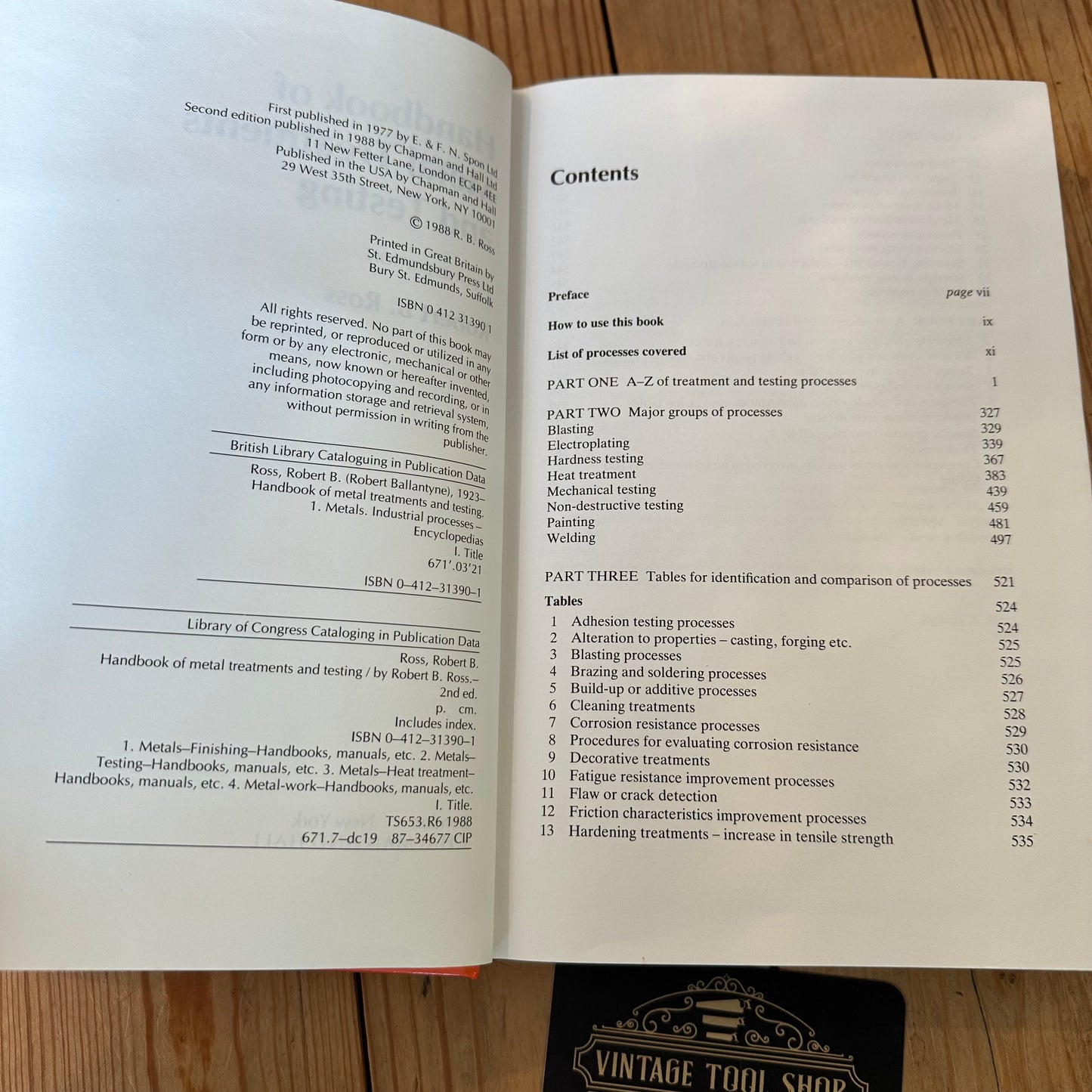XBN44 Vintage 1988 Handbook of Metal Treatments and Testing by R.B.Ross 2nd Edition