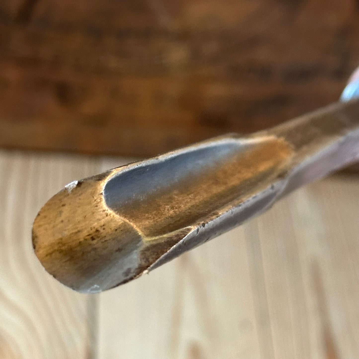 D1900 ANCIENT! Large Antique 19mm EUROPEAN GOUGE Carving CHISEL
