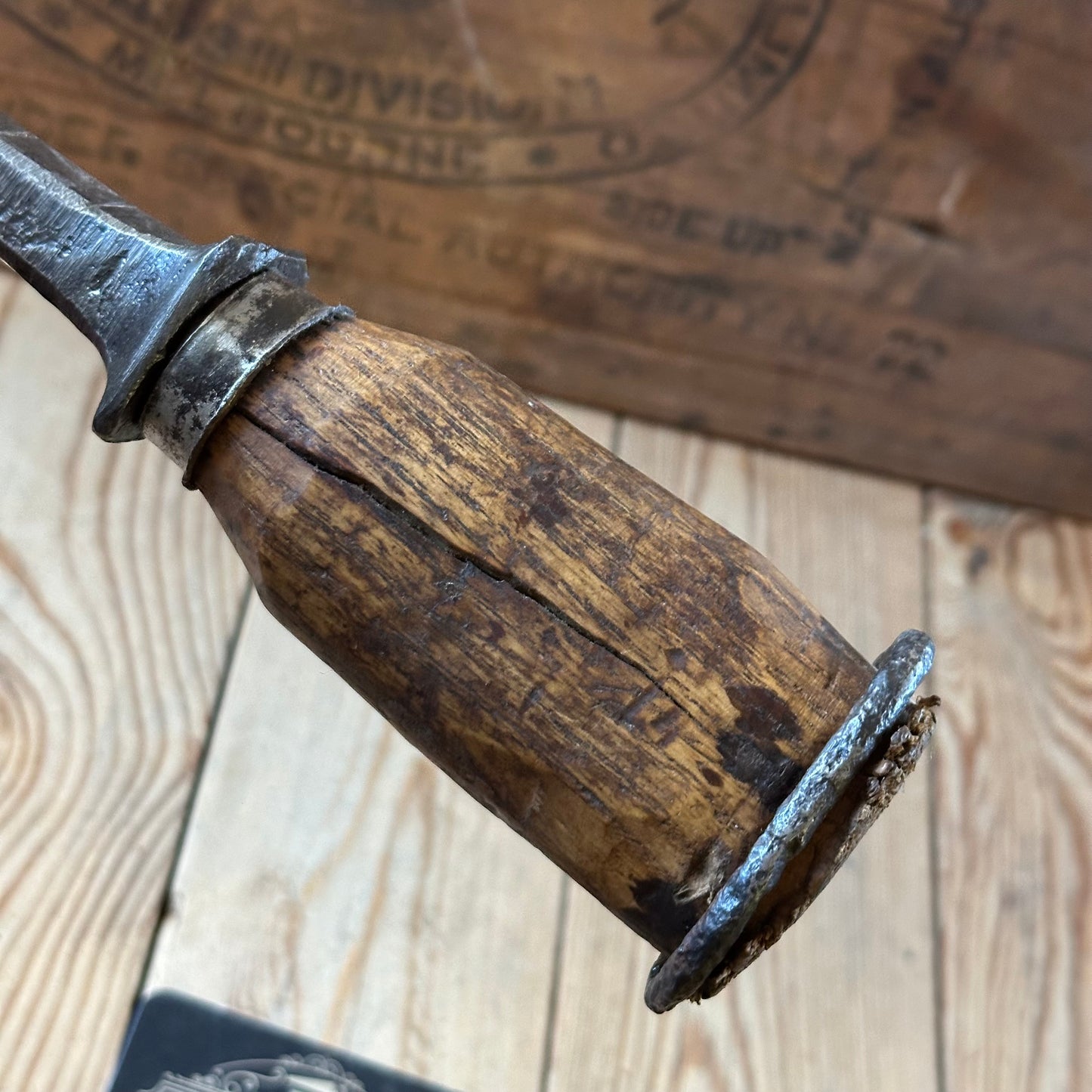 D1890 ANCIENT! Large Antique 60mm EUROPEAN GOUGE Carving CHISEL