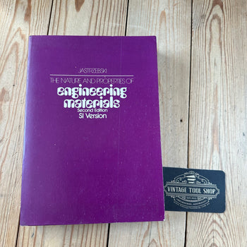 XBN30 Vintage 1977 BOOK The Nature and Properties of ENGINEERING MATERIALS 2nd Edition SI version by Jastrzebski