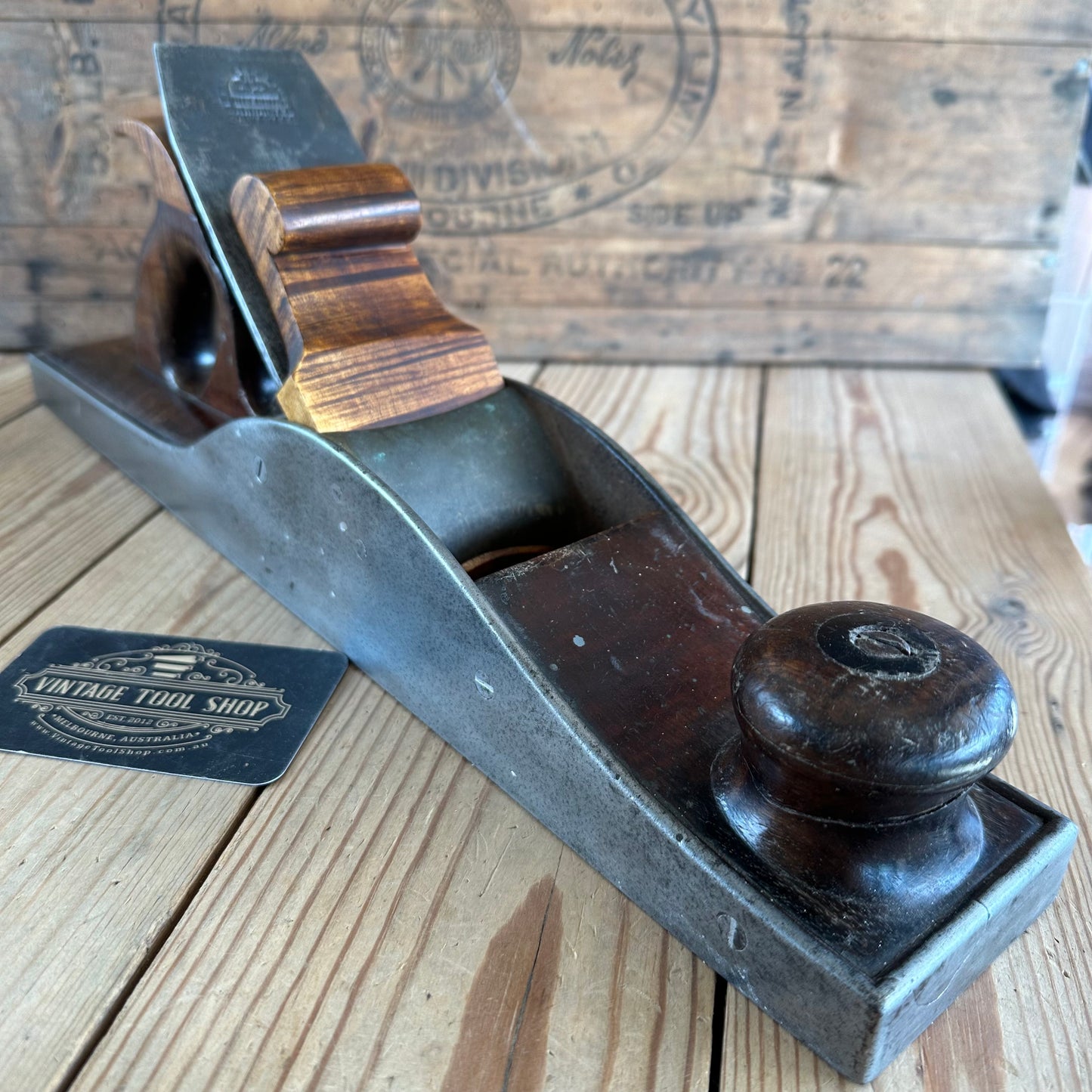 SOLD. H1735 Vintage COOL & UNIQUE! Highly Figured Tasmanian Blackwood INFILL PANEL plane