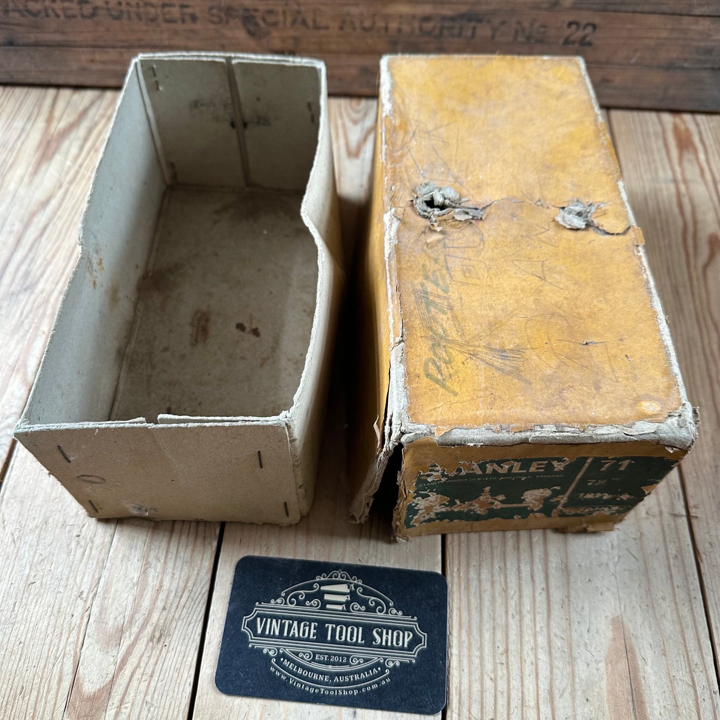 H2312 Vintage STANLEY England No.71 Router PLANE IOB