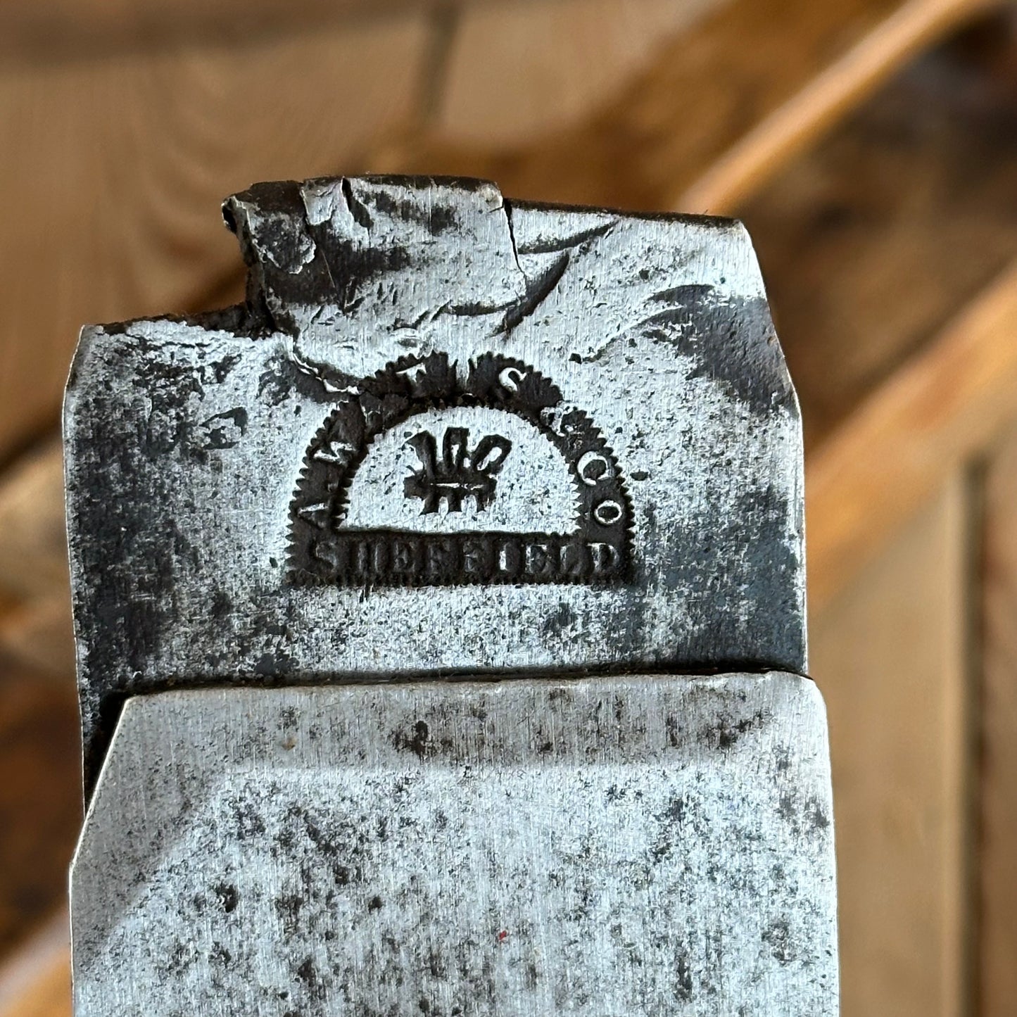 N1906 COOL! Antique French wooden ROMAN Style PLANE