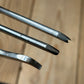 H2582 Vintage set of 6 MARPLES England Boxwood Handled Carving CHISELS including Skew & V-gouge