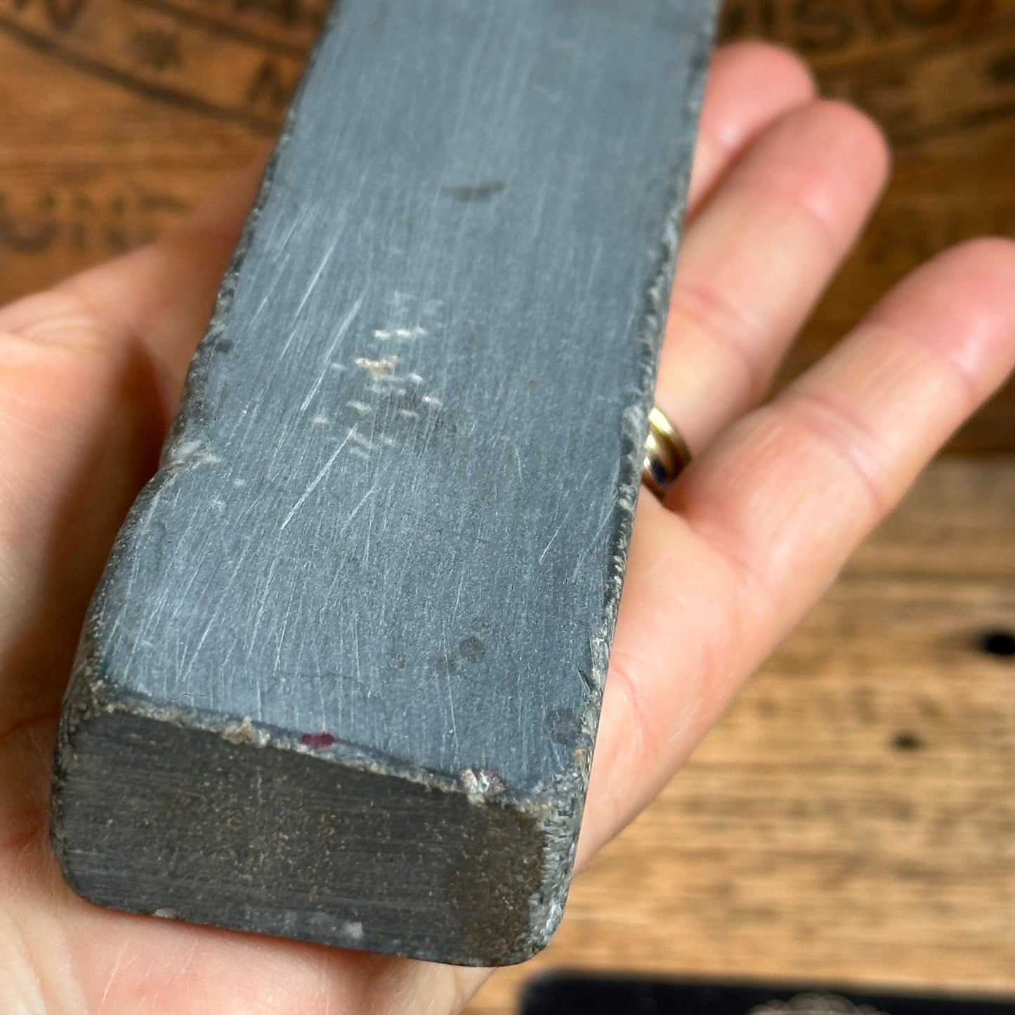 A386 Vintage SCOTTISH Blue Water of Ayr Razor BARBER HONE sharpening stone waterstone
