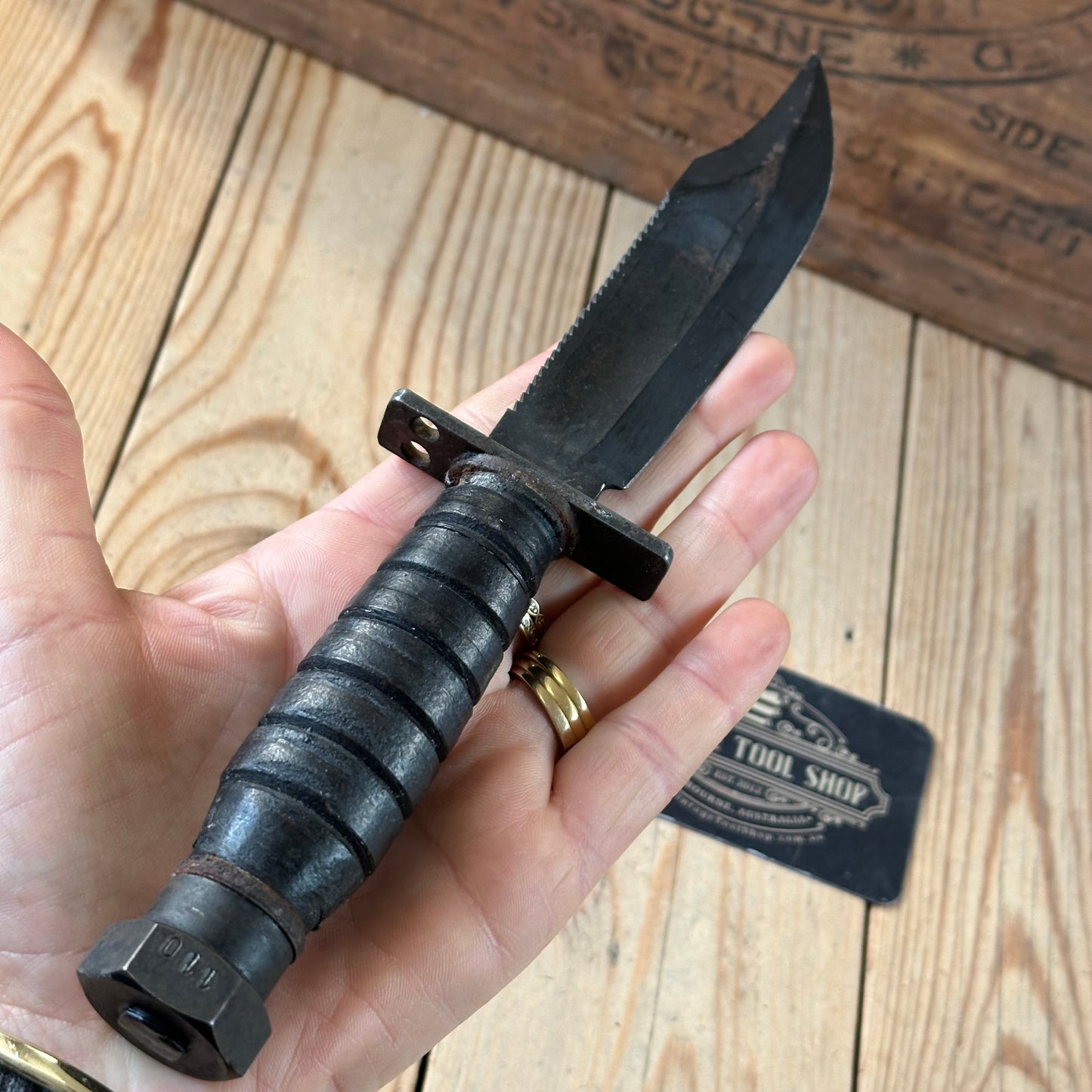 K34 ARMY! Vintage CAMILLUS ONTARIO USA pattern PILOTS KNIFE