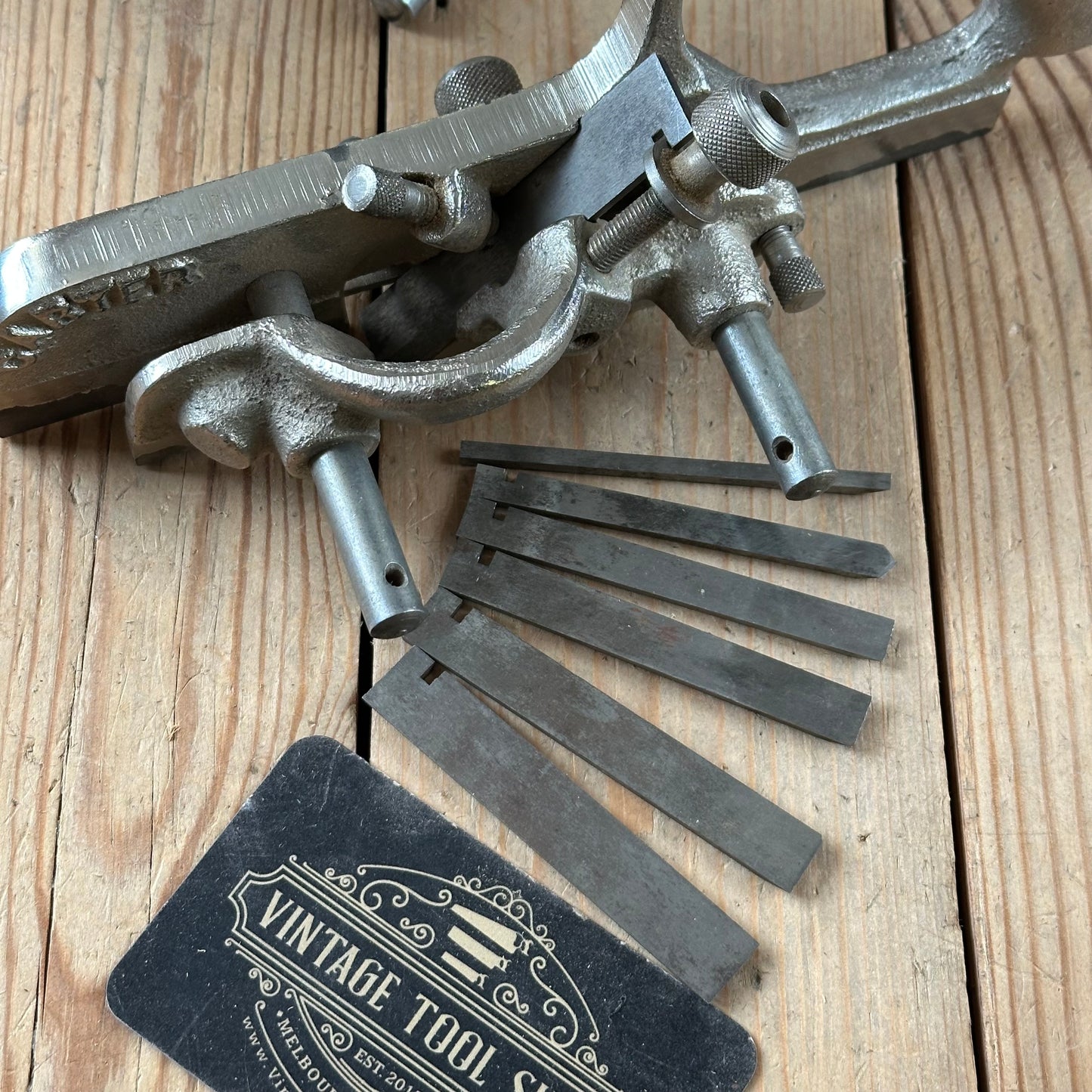 N894 Vintage 1945-1955 CARTER Australia No:C54 plow & groover + 7 x cutters PLANE IOB
