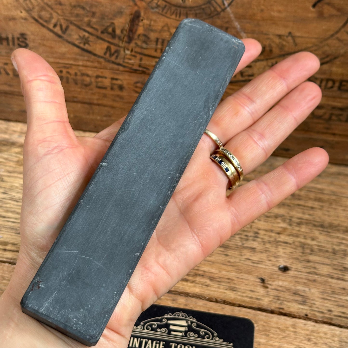 A384 Vintage 7” German Thuringian SLATE Razor BARBER HONE sharpening stone waterstone (Copy)