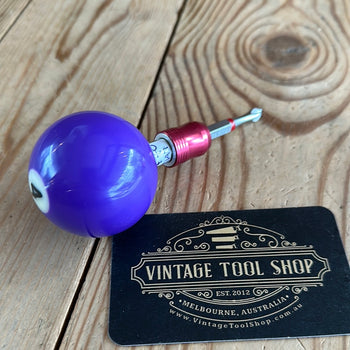 TR147 Repurposed round Purple No.4 POOL BALL HEX TIP DRIVER by Tony Ralph