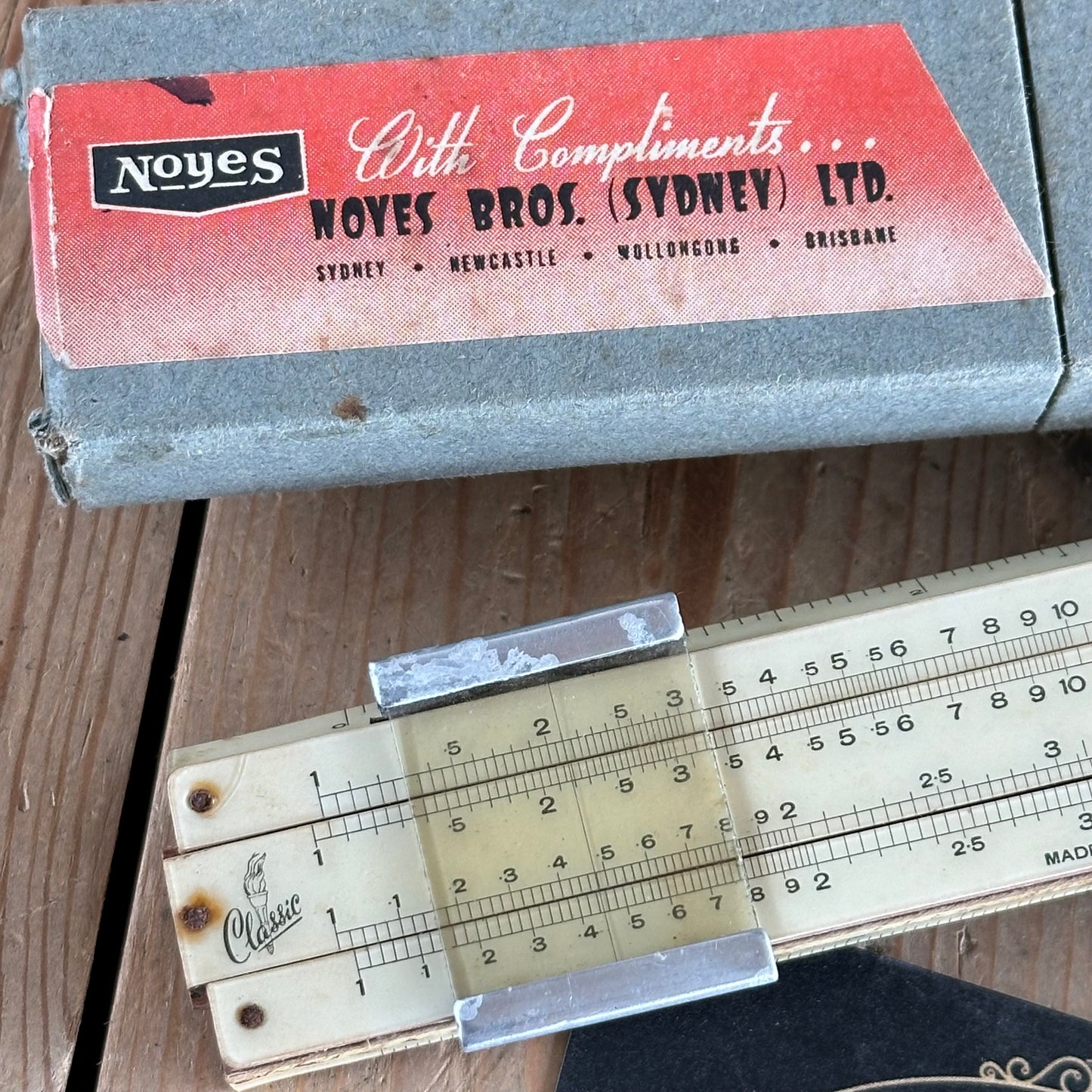 H1658 Vintage FERRANTI Radio SLIDE RULER