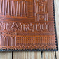 VD2254 Vintage 1960s TARTU LEATHER BOOK notebook journal diary COVER handmade in Estonia