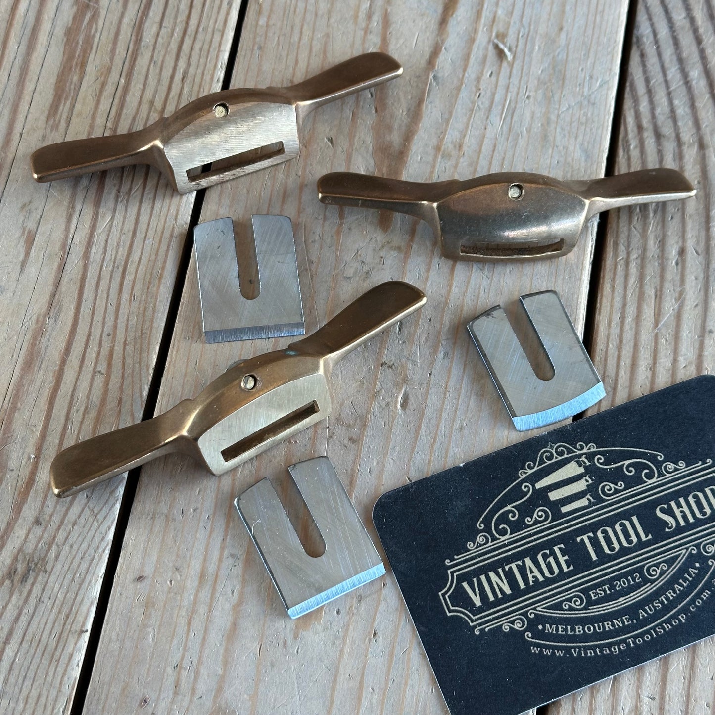 N900 Vintage set of 3 ALDON DETROIT BRONZE MINI SPOKESHAVES spoke shave