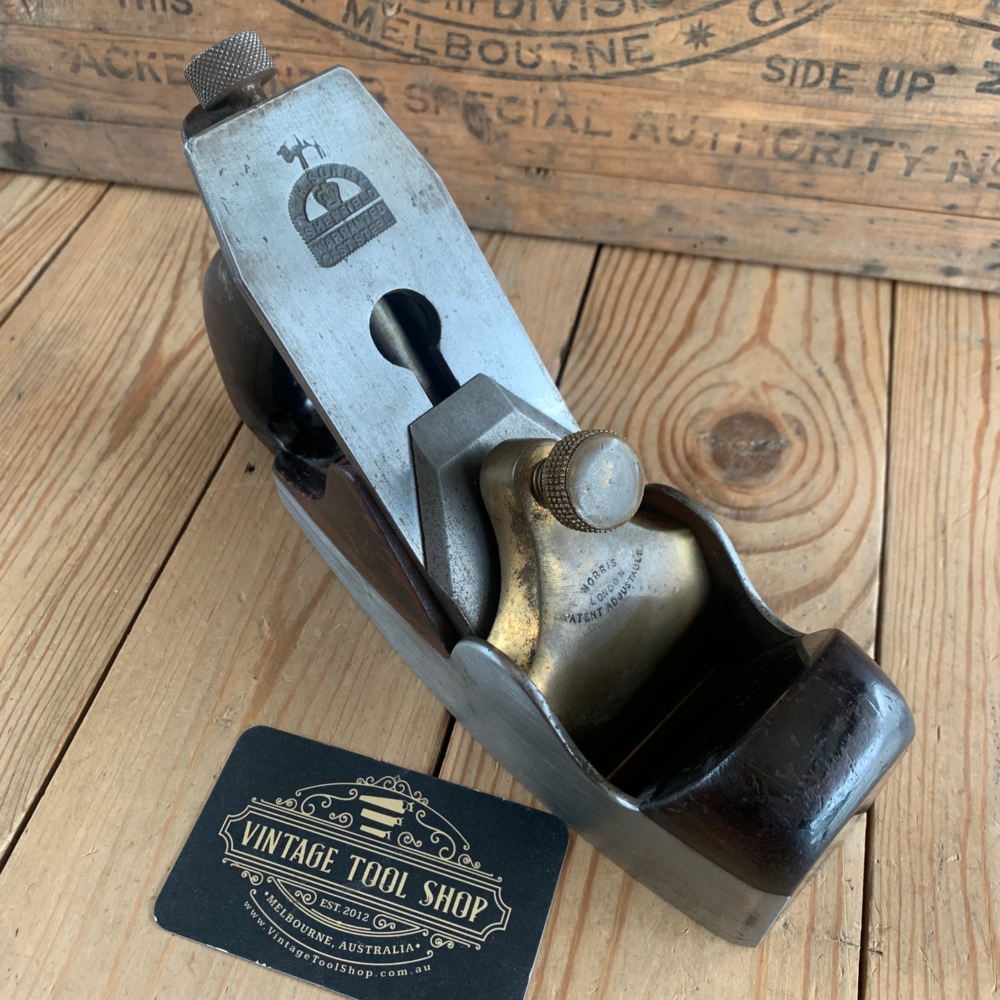 SOLD H550 Antique NORRIS London A5 Infill Smoothing PLANE IOB