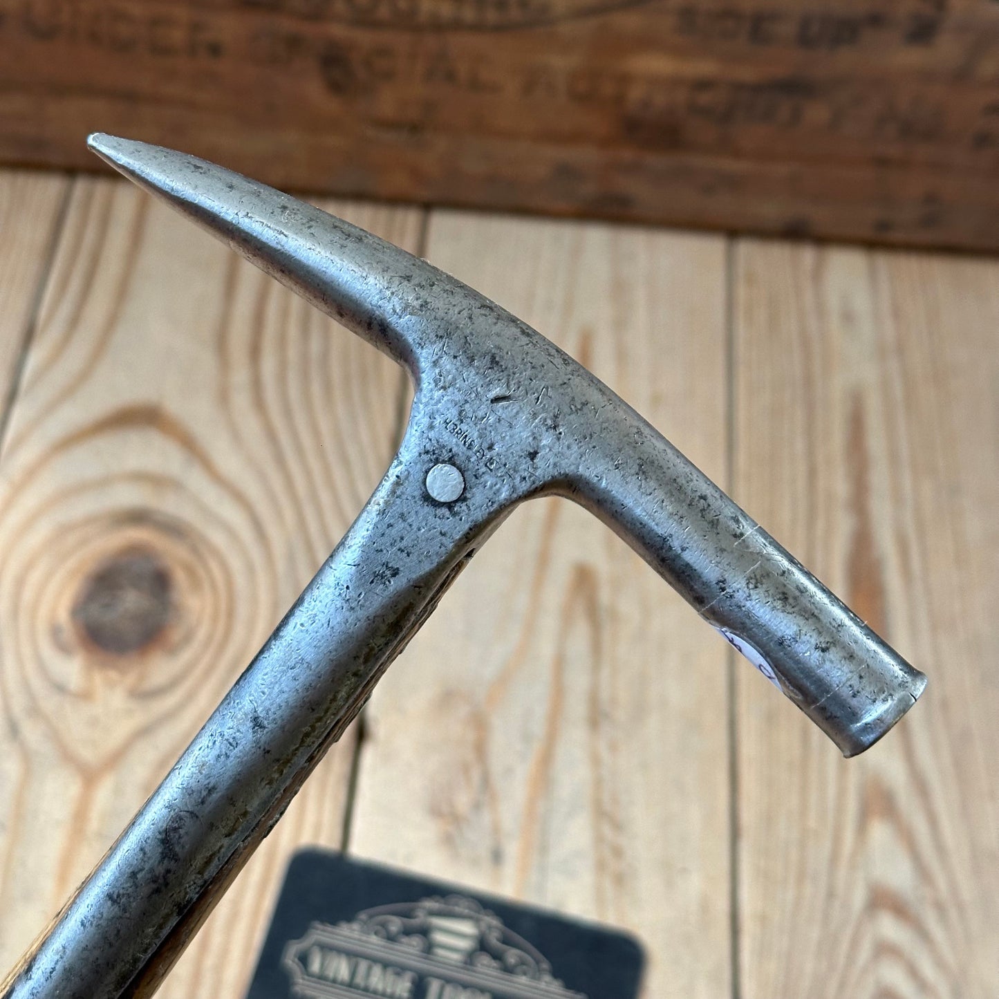 D2129 Vintage UPHOLSTERERS or SADDLERS HAMMER with a strapped head