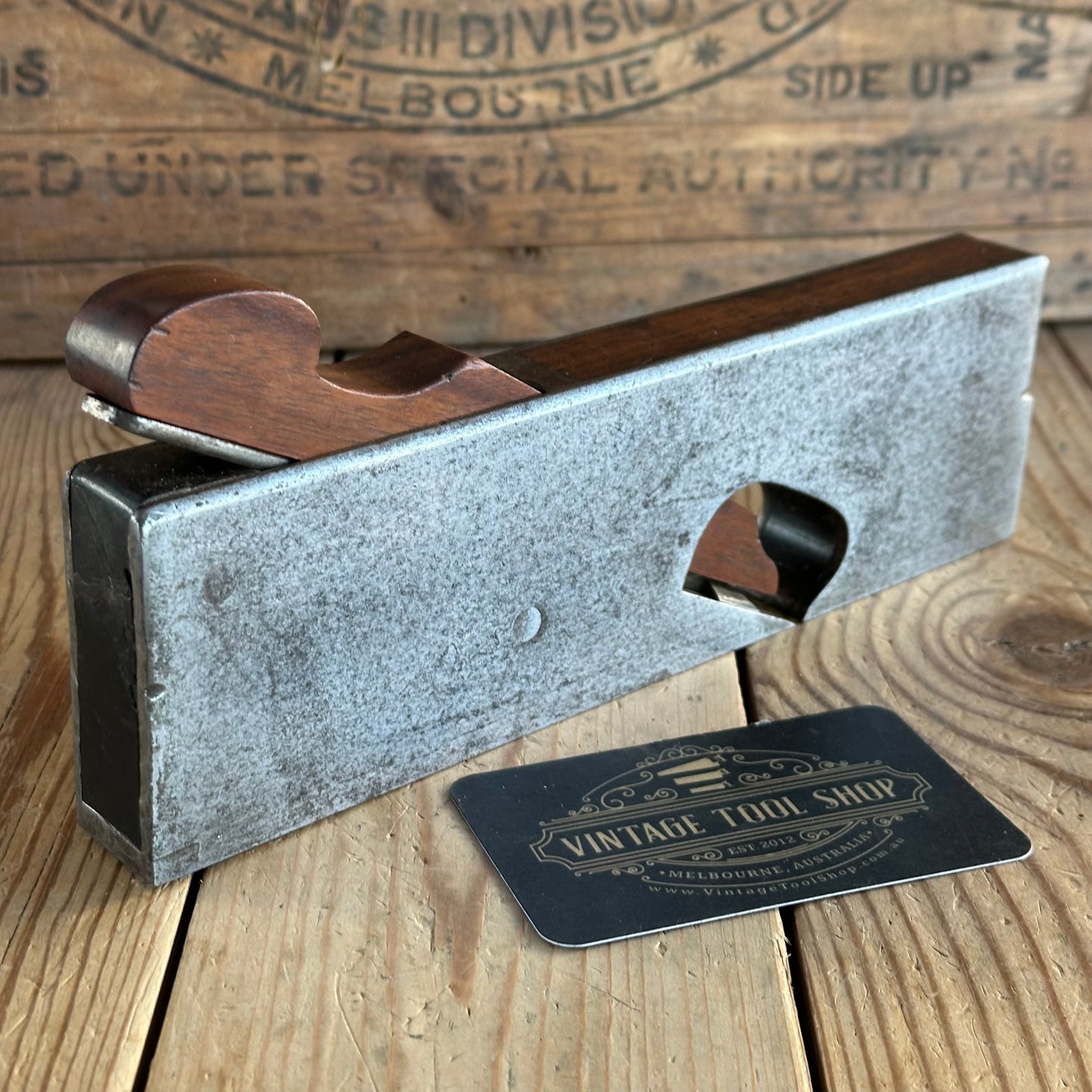 N1924 Antique Iron & MAHOGANY INFILL Shoulder PLANE