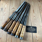 H2522 Vintage set of 6 x WARD & PAYNE & MARPLES Socketed Framing CHISELS