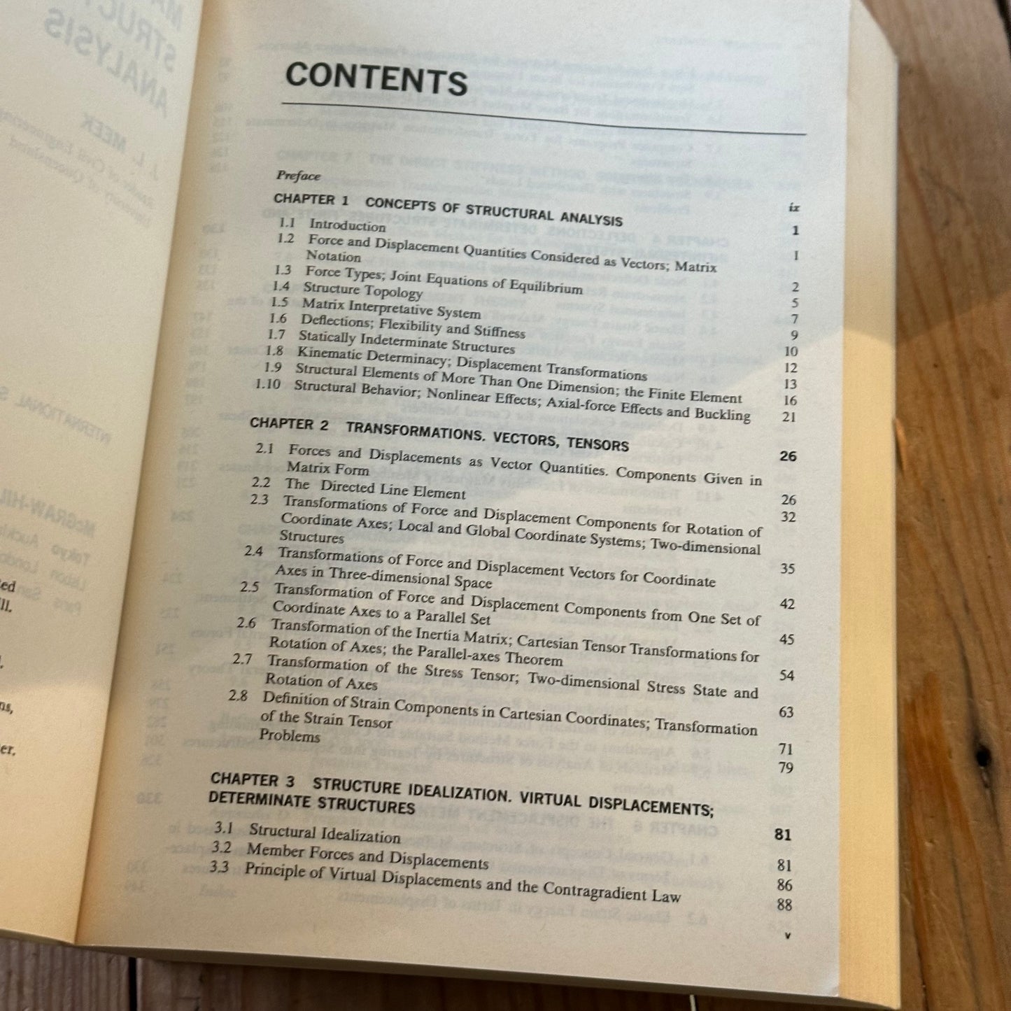 XBN160 Vintage 1971 BOOK MATRIX STRUCTURAL ANALYSIS by J.L.Meek