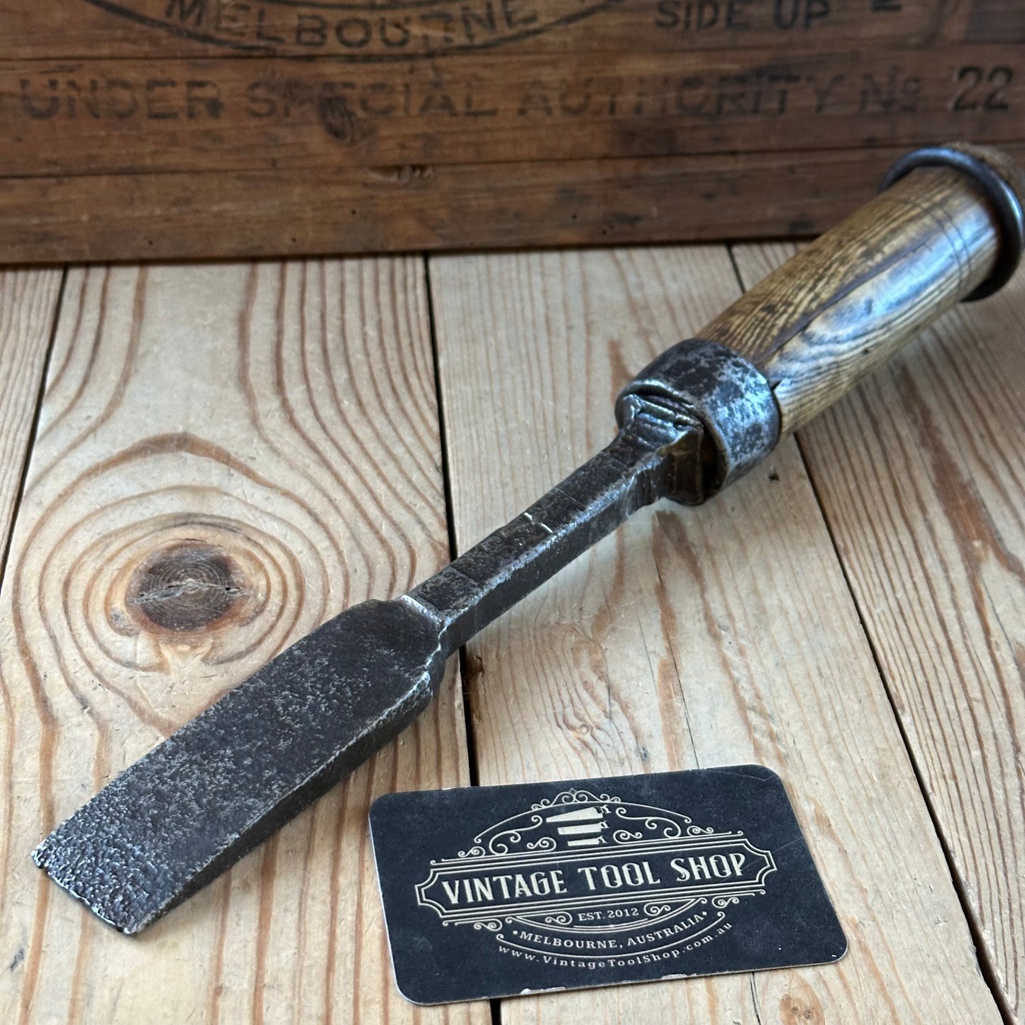 D1881 ANCIENT! Large antique 30mm EUROPEAN Carving CHISEL