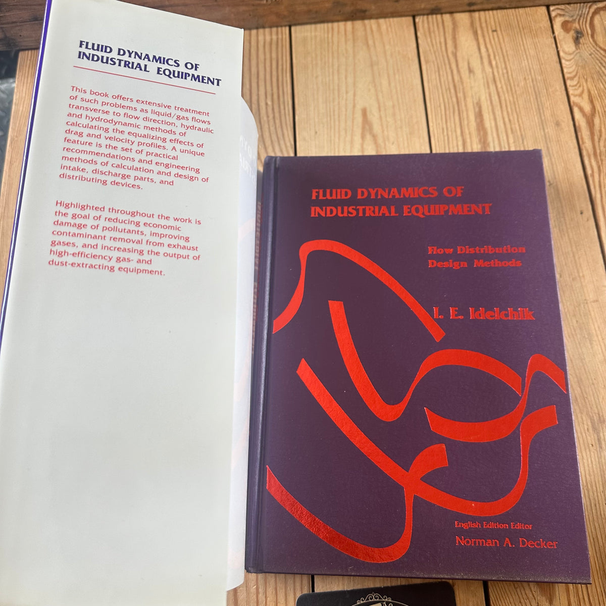 N2051 SCARCE! Vintage BOOK FLUID DYNAMICS of INDUSTRIAL EQUIPMENT Flow Distribution Design Methods by I.E.Idelchik, English edition editor N.A.Decker