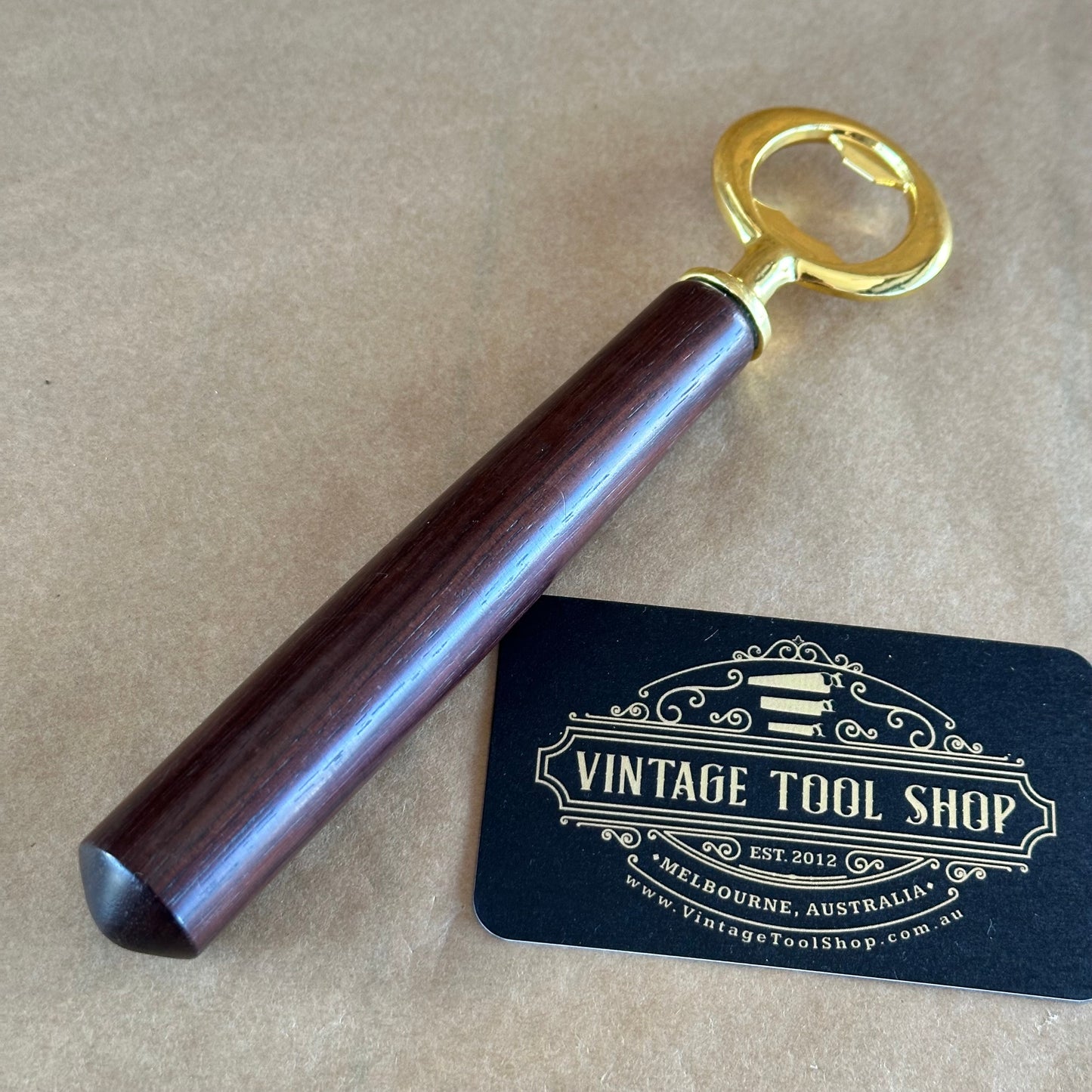 VTS14 NEW! Melbourne made Indian ROSEWOOD wooden handle BOTTLE OPENER