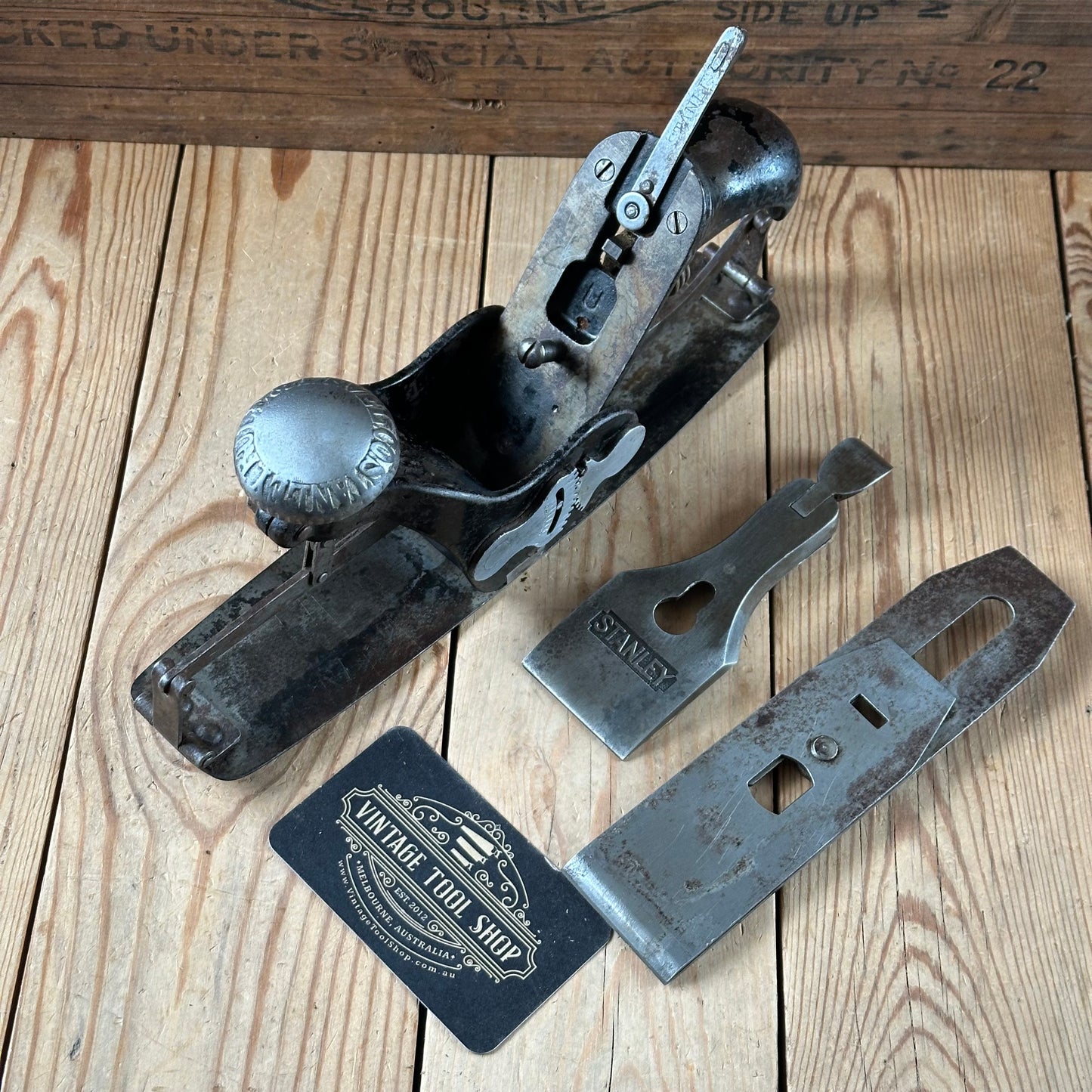 N1867 Antique STANLEY USA No.113 COMPASS Plane