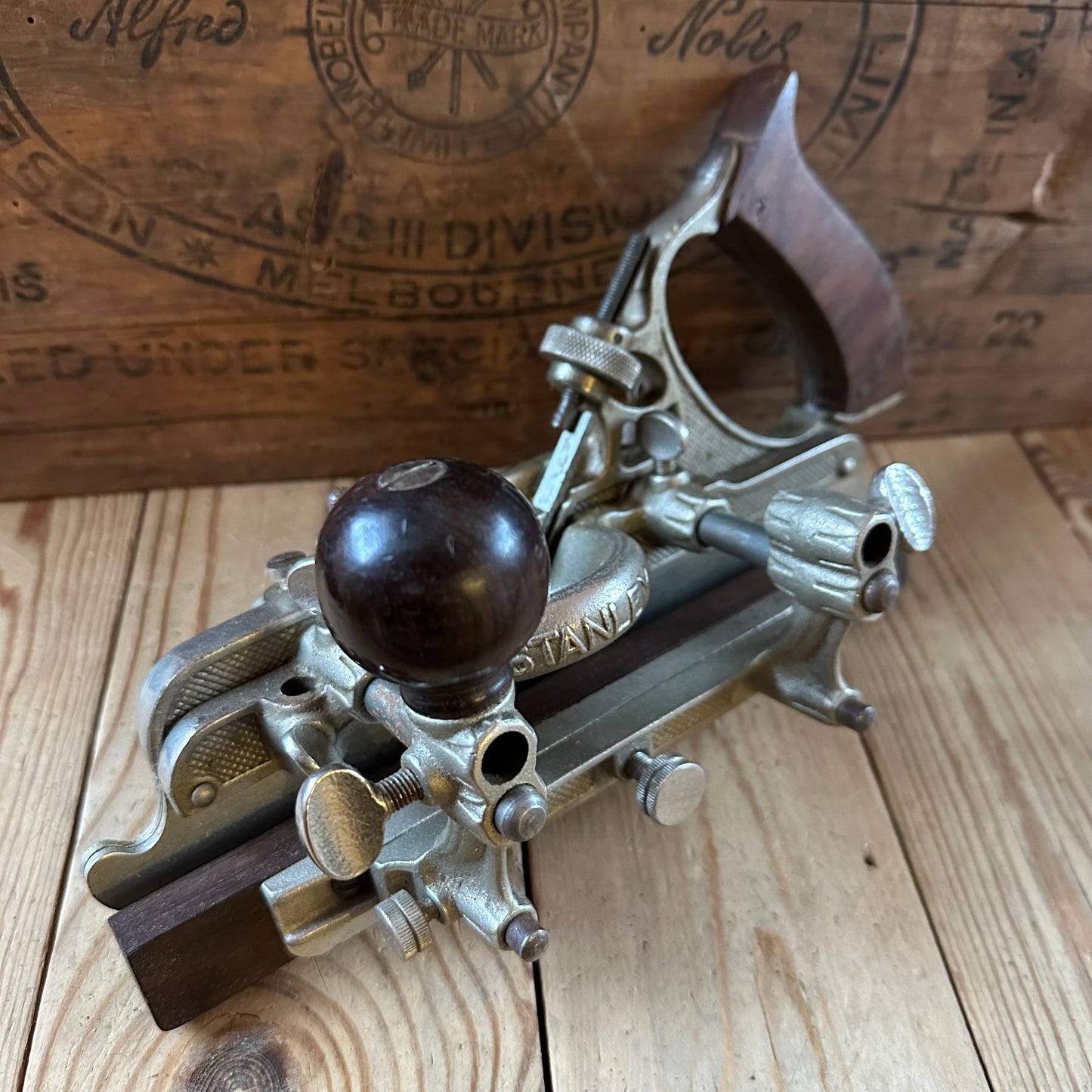 H2491 Vintage STANLEY USA Sweetheart era No.45 Combination PLANE with cutters