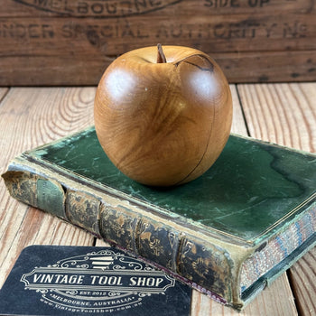 VD2289 Vintage APPLE WOOD turned wooden APPLE figure HOME DECOR