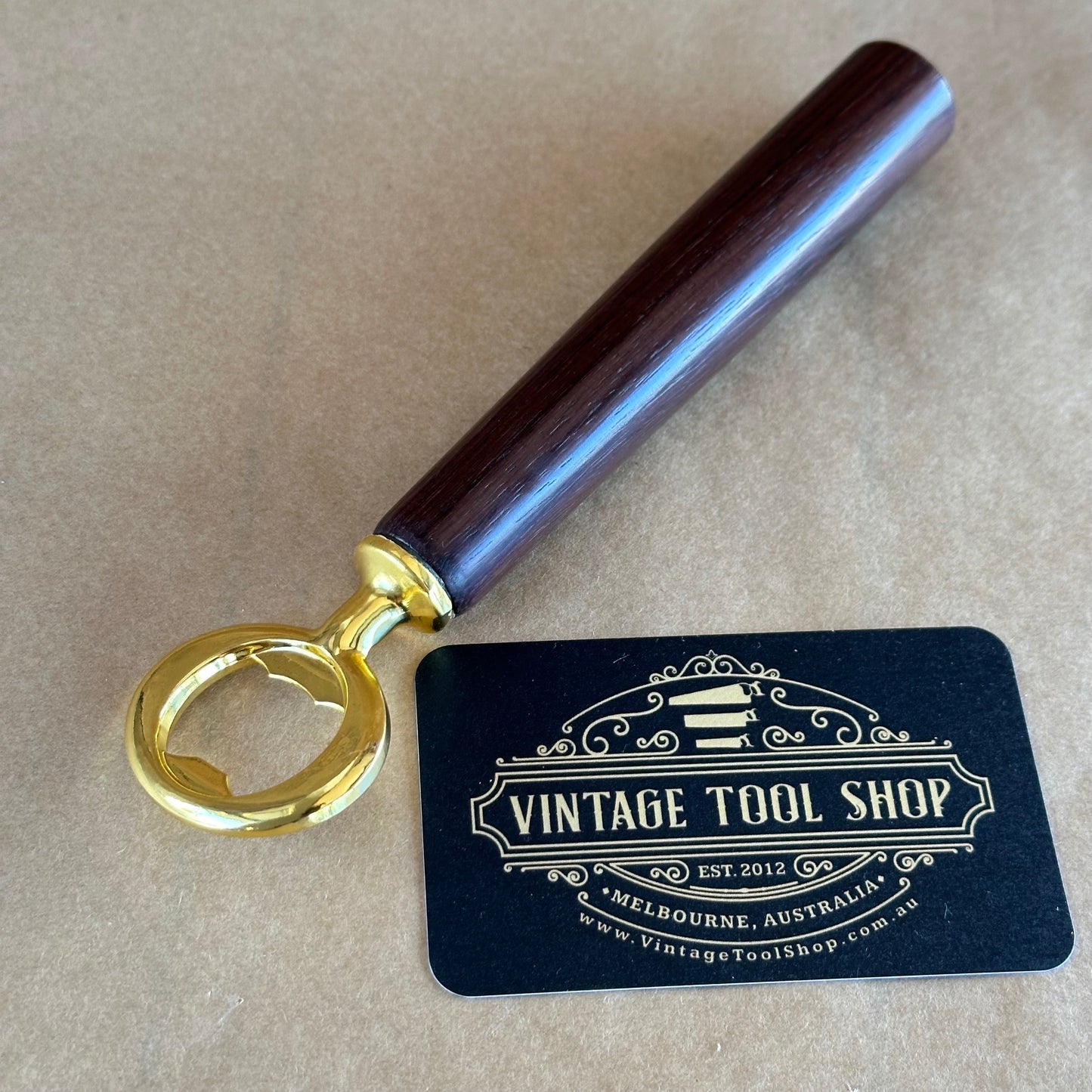 VTS13 NEW! Melbourne made Indian ROSEWOOD wooden handle BOTTLE OPENER