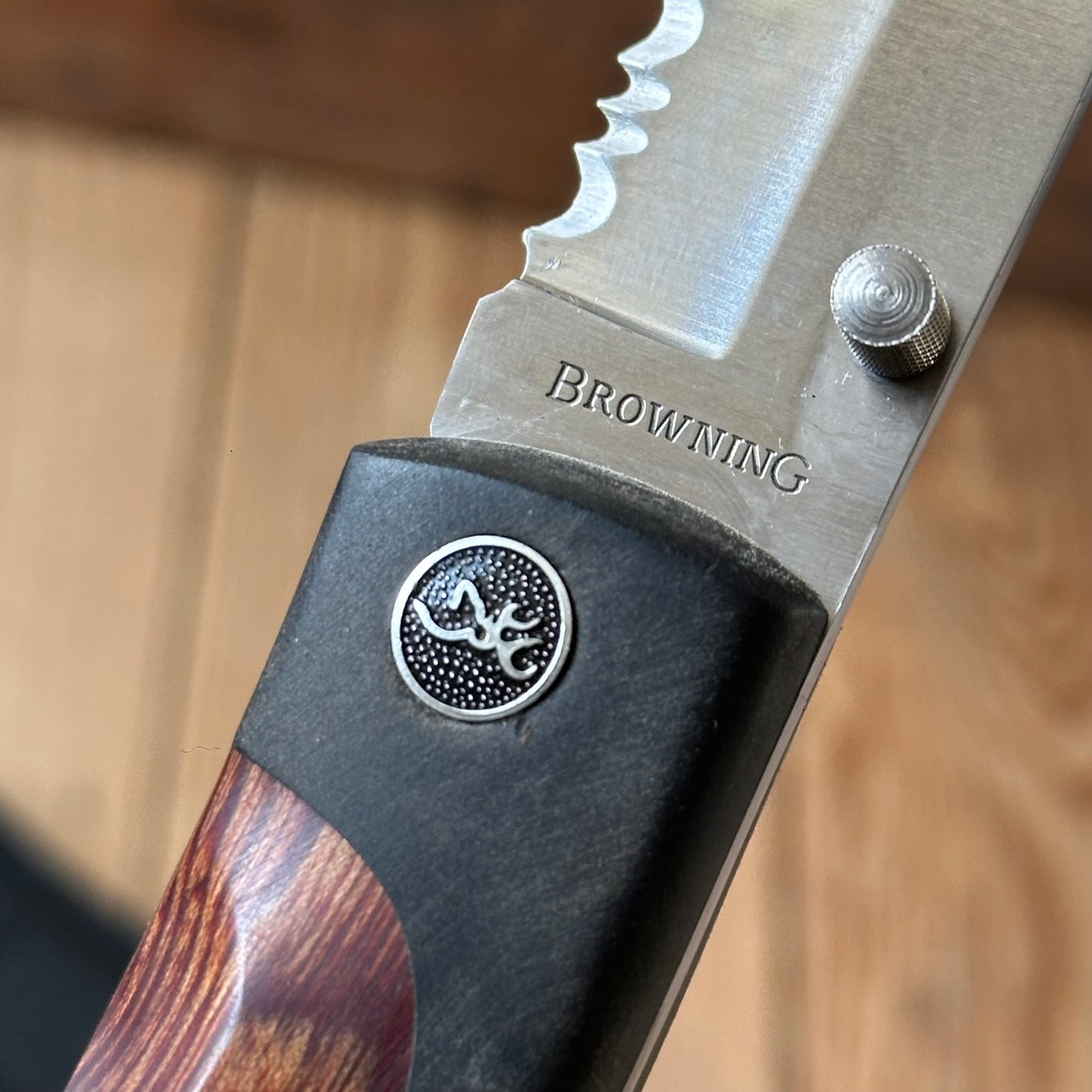 K52 Vintage BROWNING Japan Model 838 FEATHERWEIGHT folding pocket KNIFE