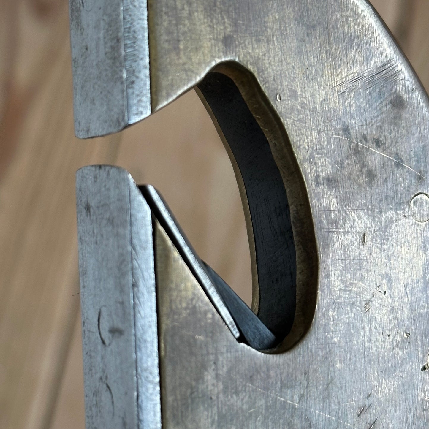 SOLD. D1966 CUTE! Antique small BRASS & EBONY INFILL Shoulder PLANE