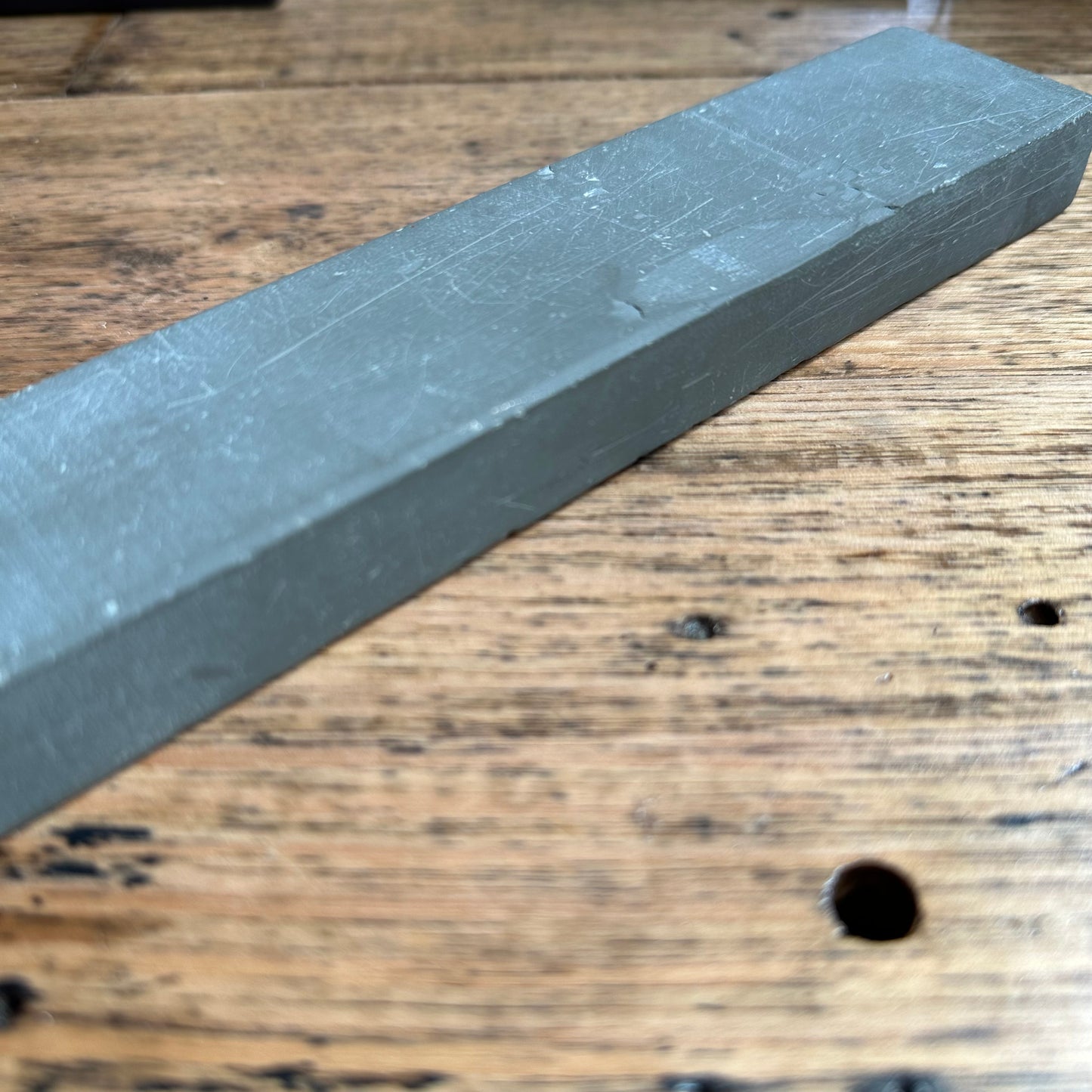 A385 Vintage rare 8” GREEN German THURINGIAN slate Razor HONE sharpening stone waterstone