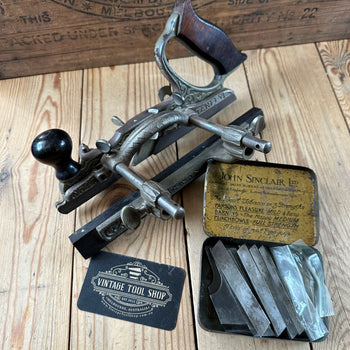 C6 COMPLETE! Antique STANLEY USA No.46 Combination PLANE with 10 cutters