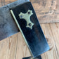 T9789 Vintage small EBONY & brass SQUARE by F.G.PEARSON SHEFFIELD