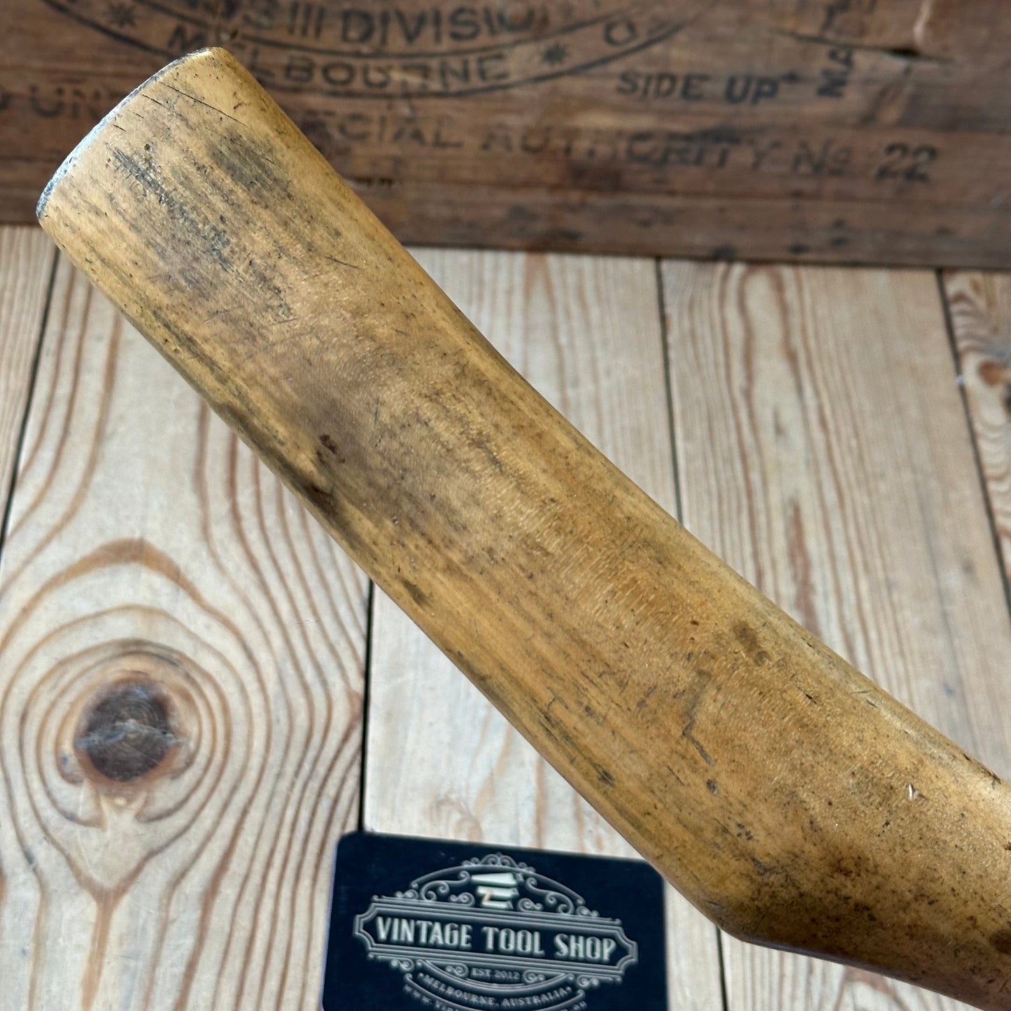 H2455 Vintage BOXWOOD Lead DRESSING STICK plumbers mallet