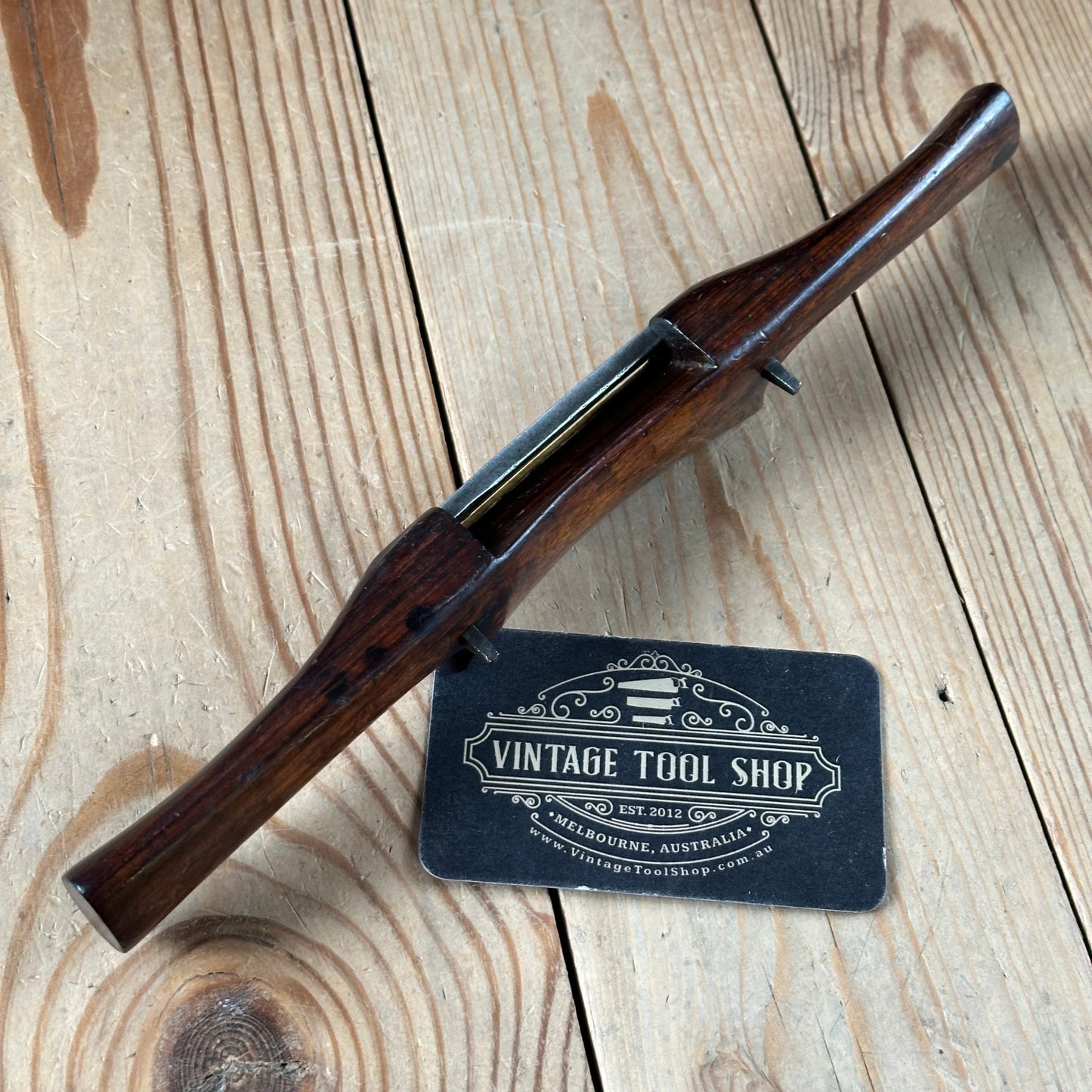SOLD. H543 Vintage BRAZILIAN Rosewood & Gidgee SPOKESHAVE spoke shave