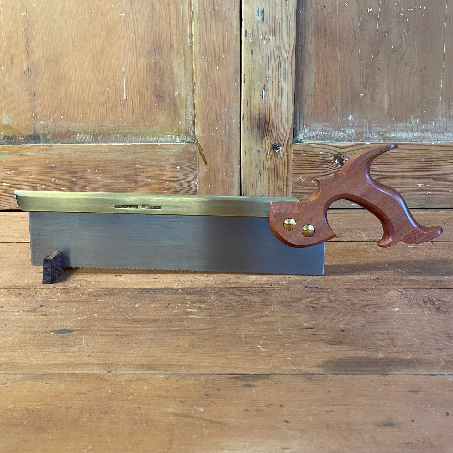 VHS197 HERITAGE SAWS Custom 12” BRUNSWICK model 13ppi CARCASS SAW with TASMANIAN MYRTLE Handle