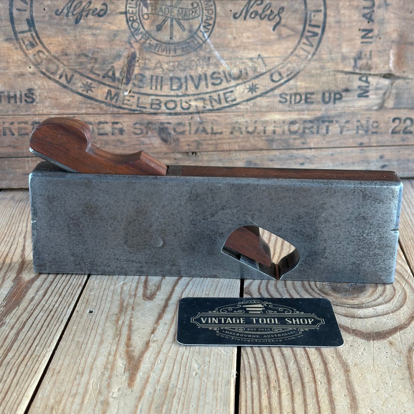 N1924 Antique Iron & MAHOGANY INFILL Shoulder PLANE