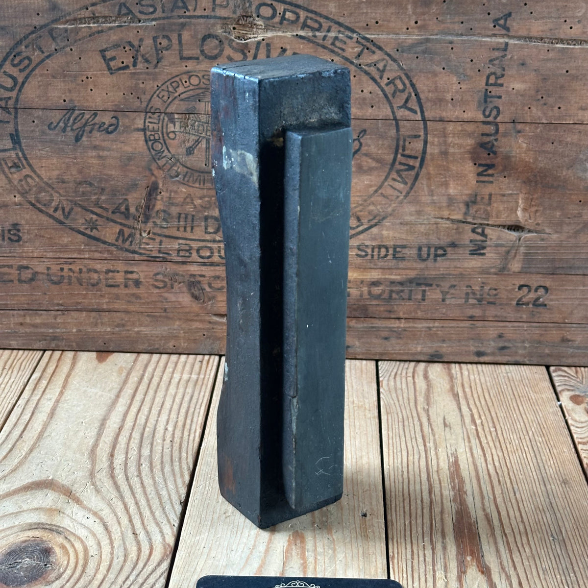A400 CUTE! Vintage Welsh LLYN IDWAL SHARPENING STONE Mounted Natural Stone