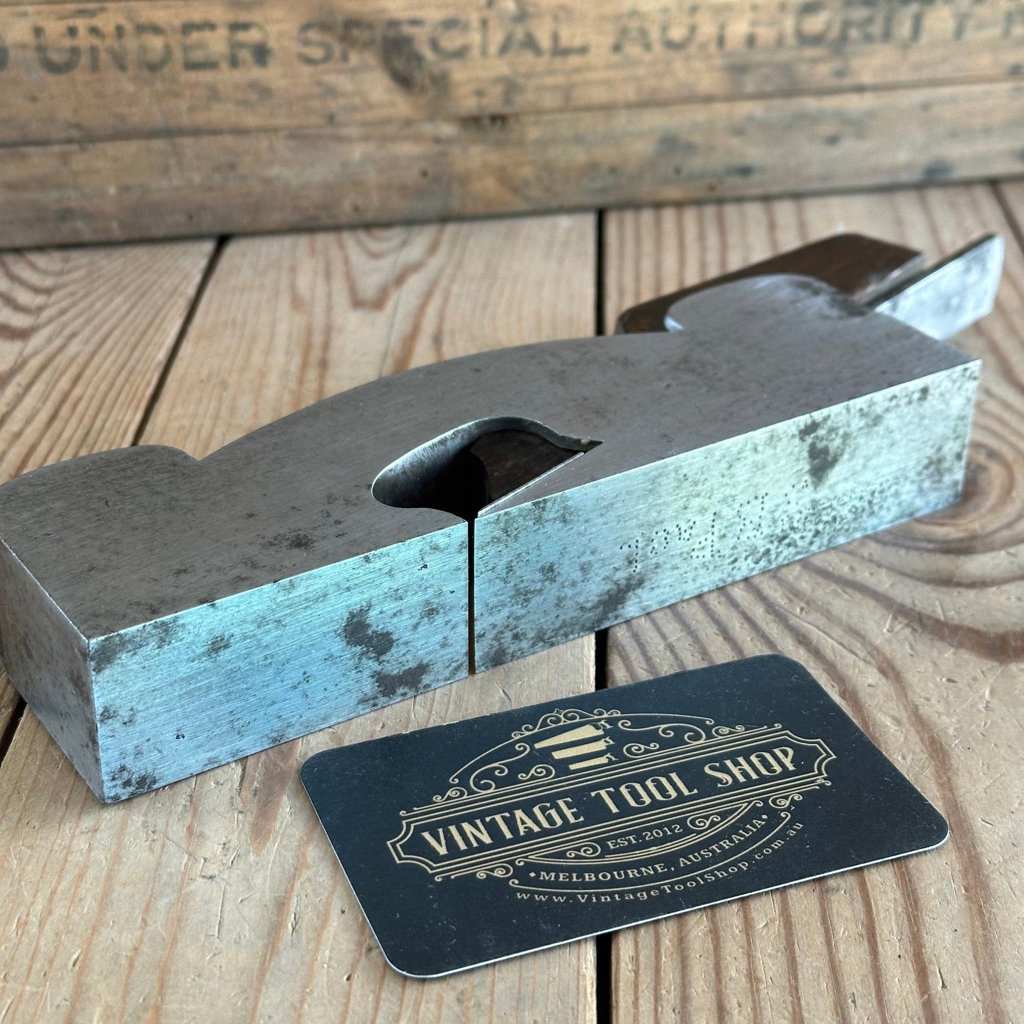 T8696 Antique EDWARD PRESTON 1.25” infill Shoulder PLANE