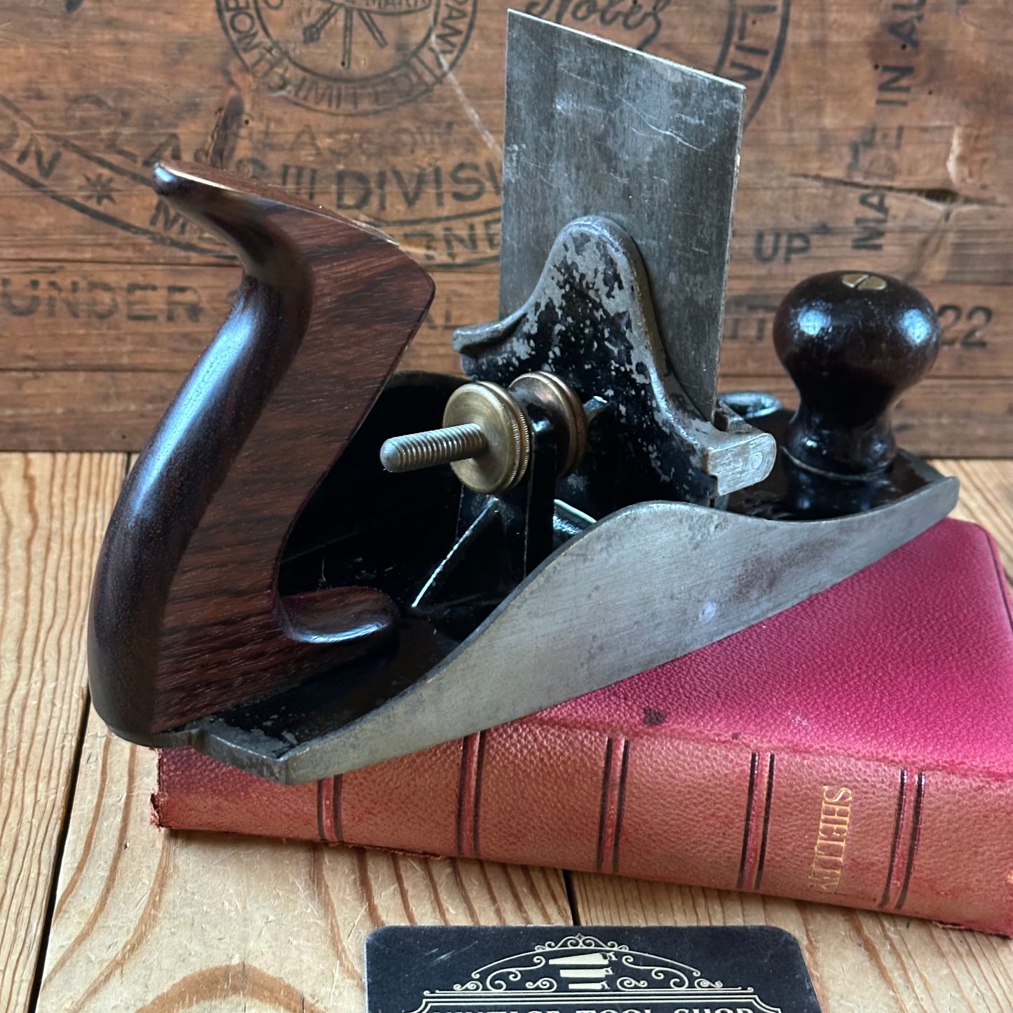 N1702 Vintage STANLEY no.112 scraper PLANE Rosewood handles