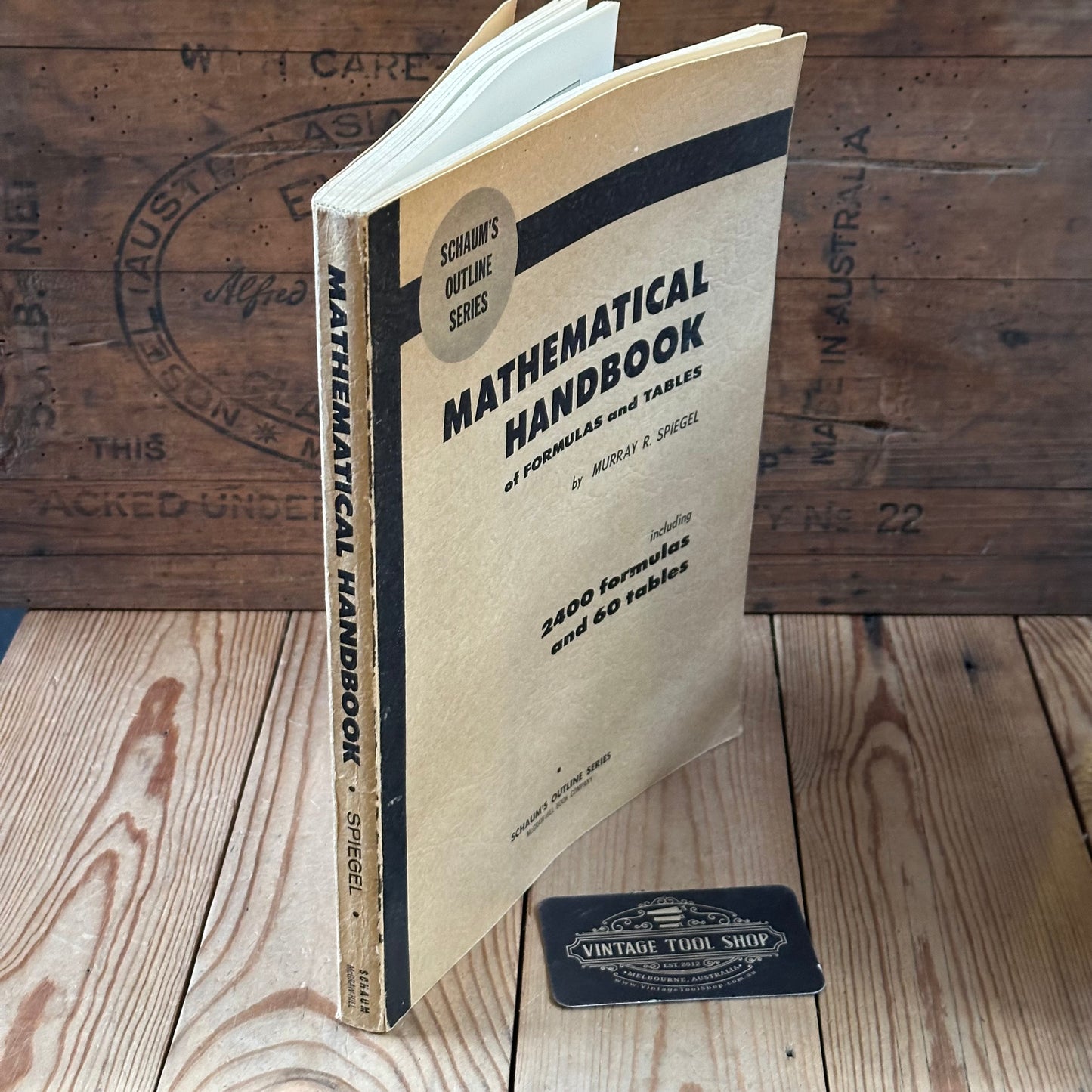 XBN115 Vintage 1968 BOOK MATHEMATICAL HANDBOOK of FORMULAS and TABLES by M.R.Spiegel