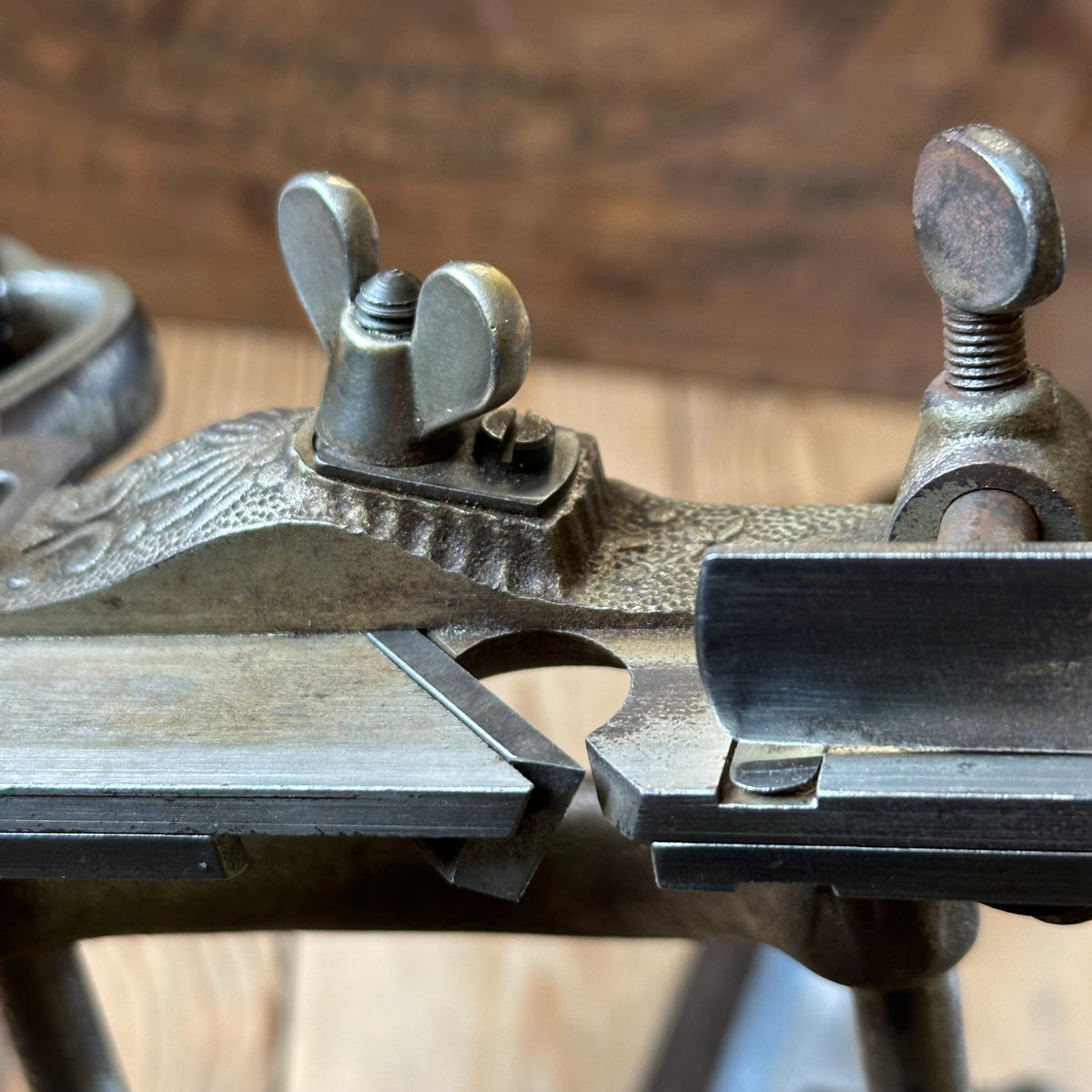 C6 COMPLETE! Antique STANLEY USA No.46 Combination PLANE with 10 cutters