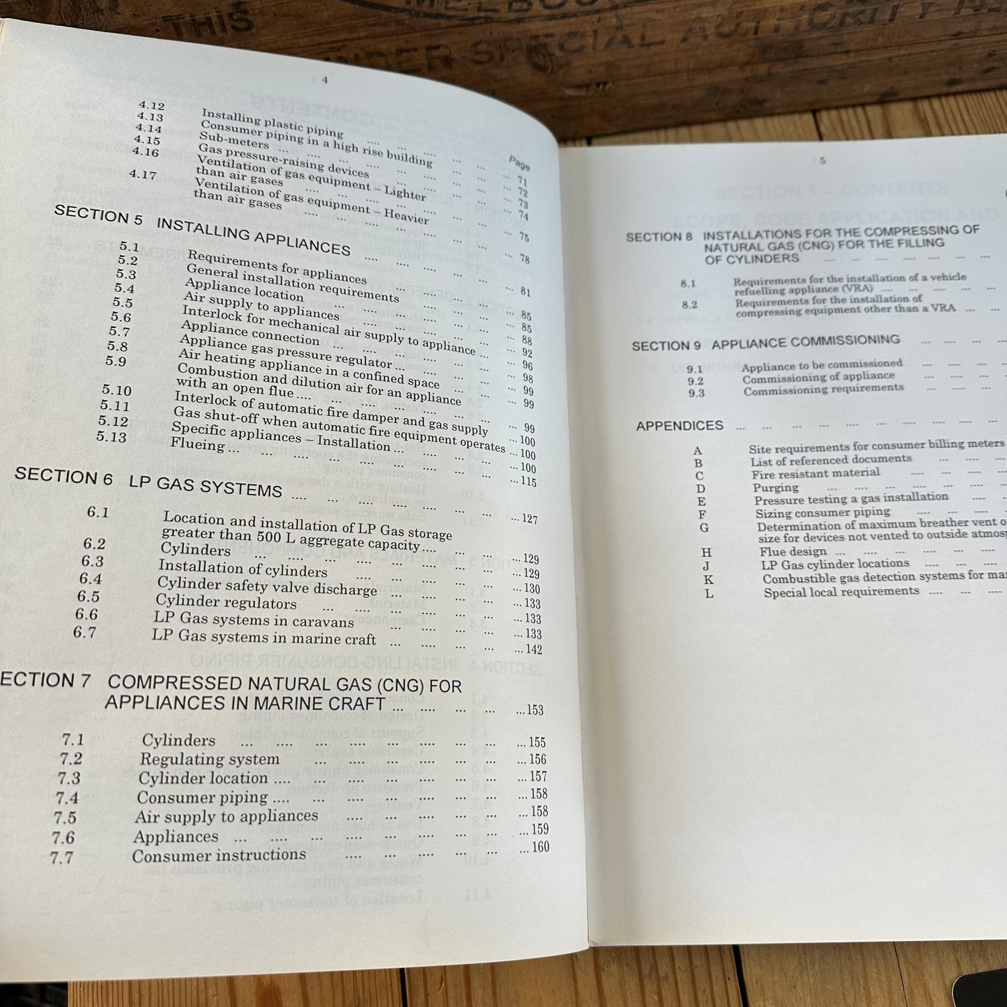 XBN182 Vintage 1995 BOOK GAS INSTALLATION CODE AG601 by The Australian Gas Association